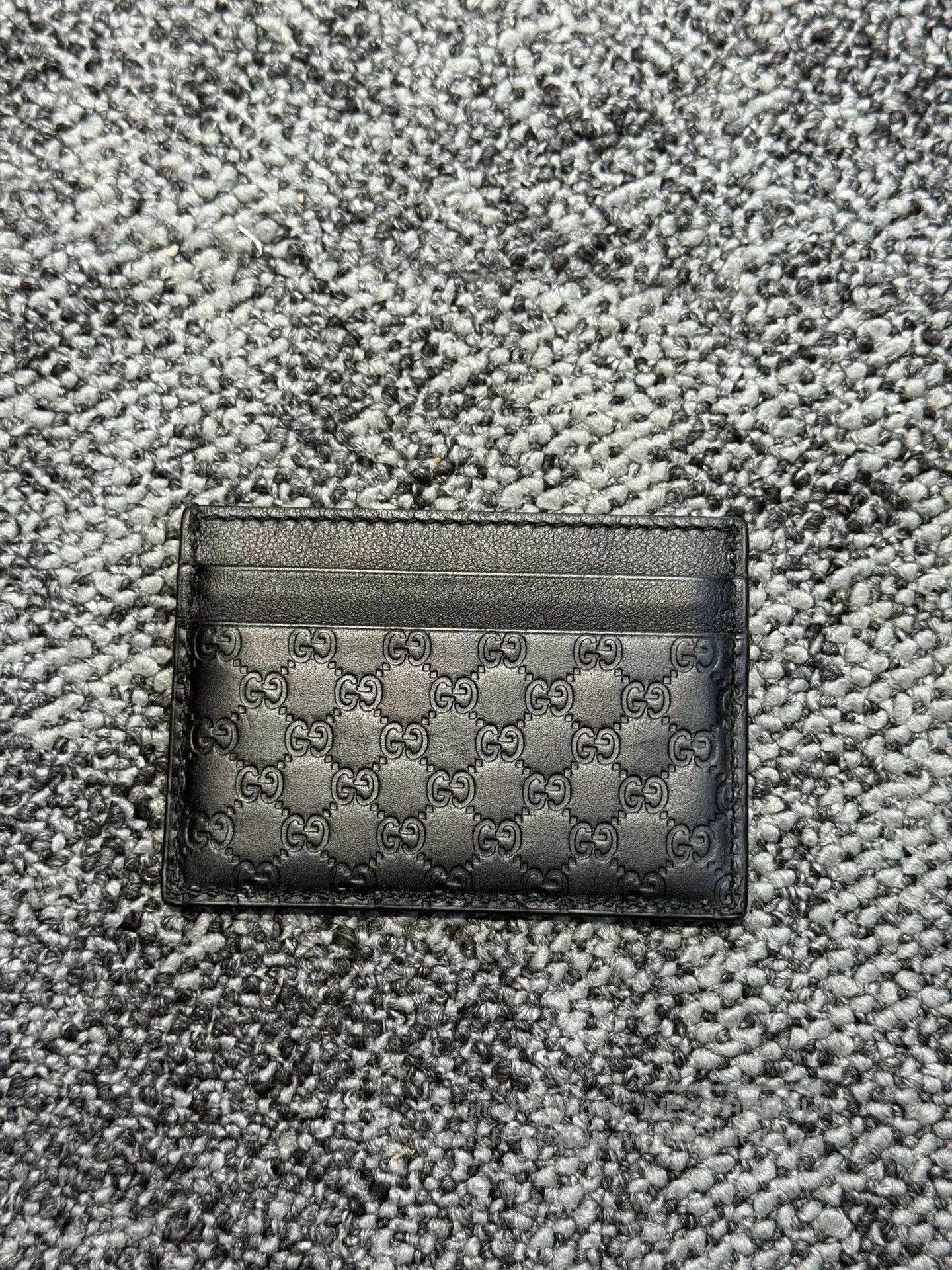 Gucci Gucci Black Leather GG Card Case. Size ONE SIZE - 2 Thumbnail