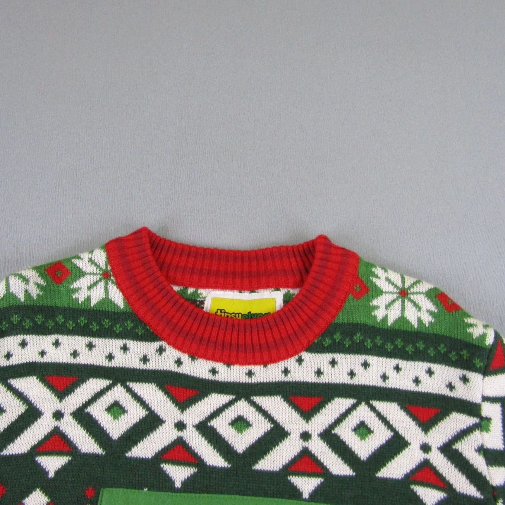 Vintage VINTAGE Tipsy Elves Christmas Sweater Mens Large Holiday Pullover Green Geometric Knit Winter Casual Men Size US L / EU 52-54 / 3 - 4 Thumbnail