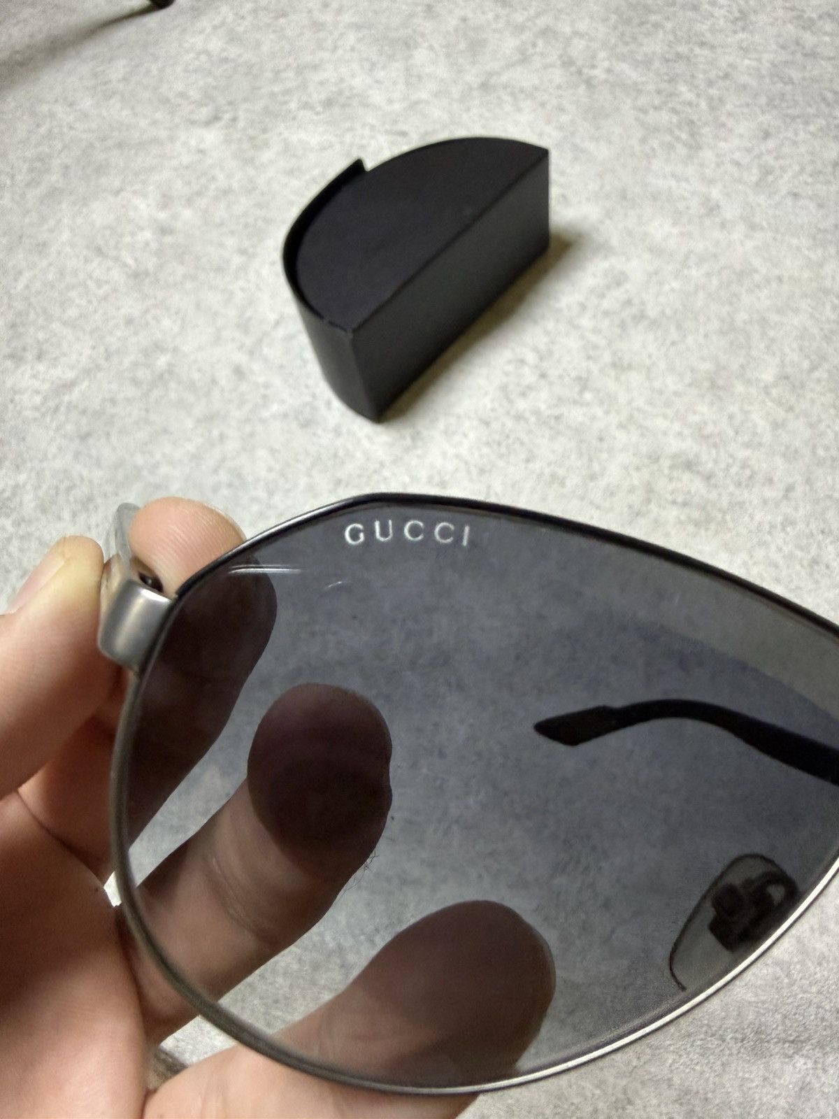 Gucci Vintage 00s Gucci Aviator Sunglasses Very Rare Silver Size ONE SIZE - 3 Thumbnail