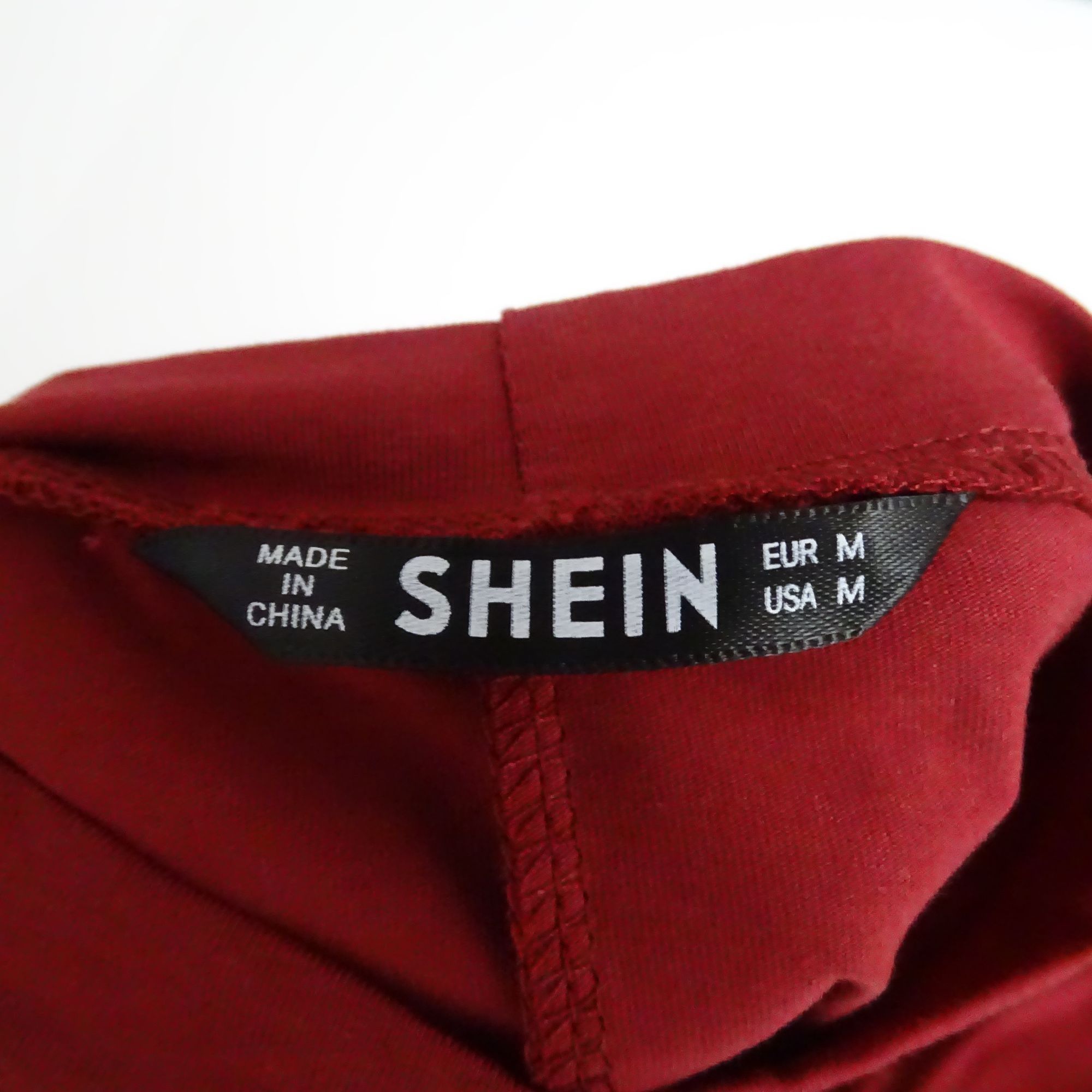 Shein Shein Midi Dress Women Size M 6 Burgundy Red Color Block Hig Size M / US 6-8 / IT 42-44 - 5 Thumbnail