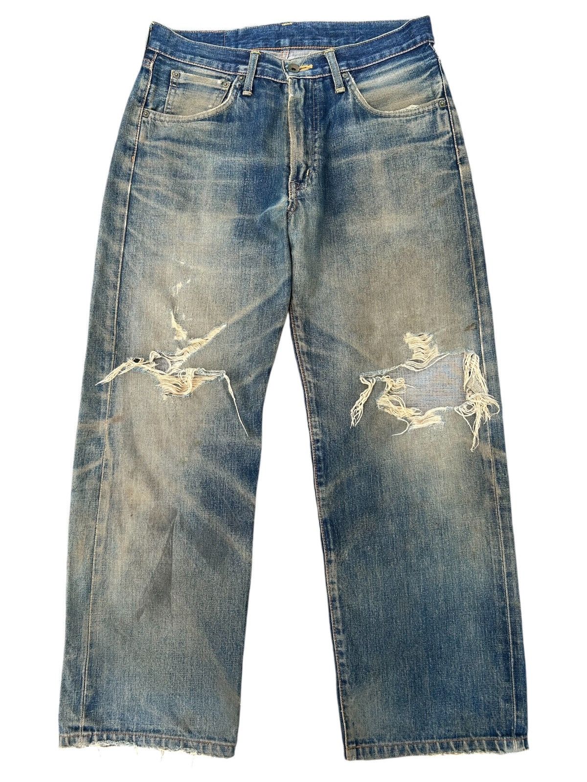 Kapital VINTAGE EDWIN 505X SELVEDGE RUSTY DISTRESSED DENIM JEANS Size US 32 / EU 48 - 1 Thumbnail