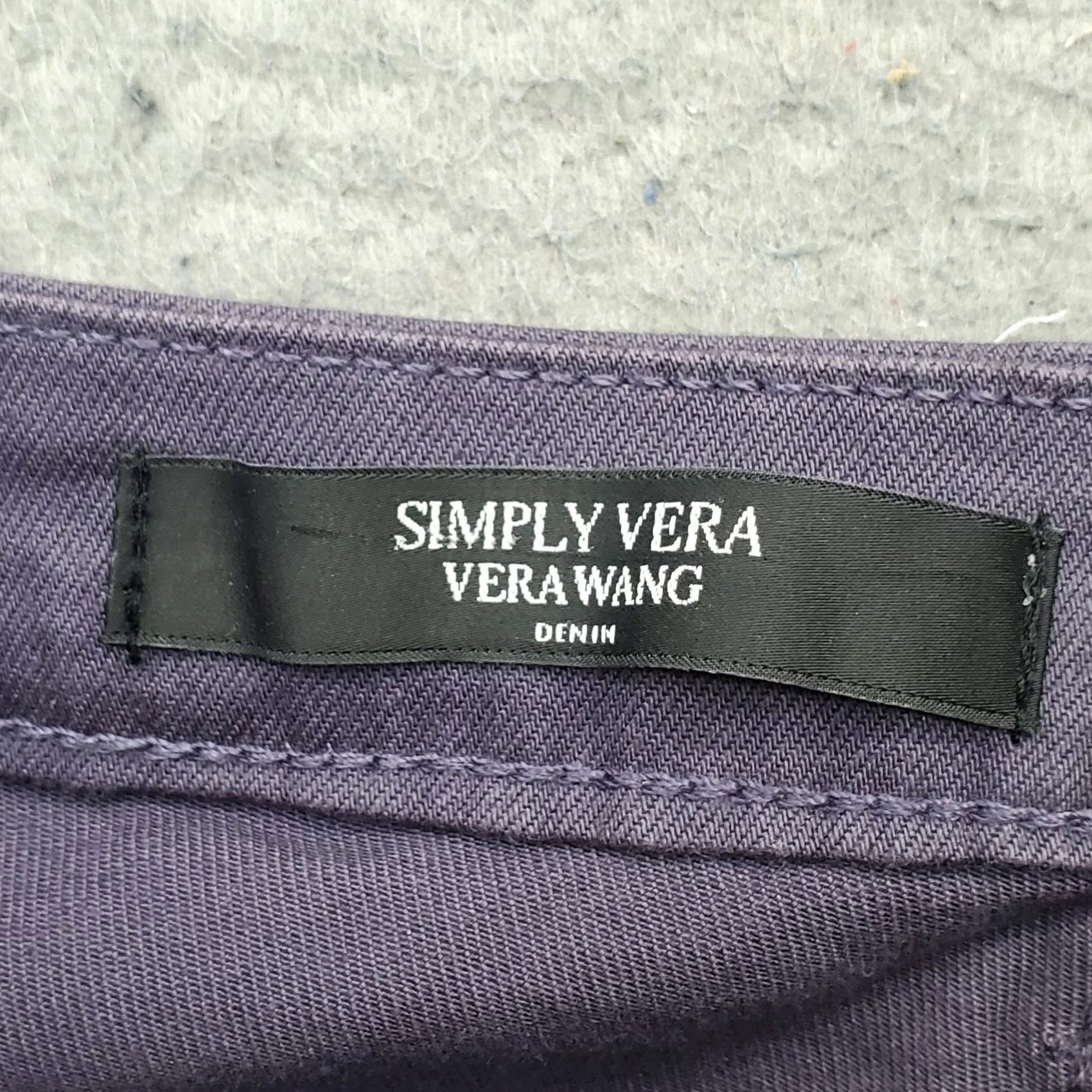 Vintage Simply Vera Vera Wang Capri Jeans Womens 6 Purple Mid Rise Ankle Slit Straight Jeans Size 28" / US 6 / IT 42 - 7 Thumbnail