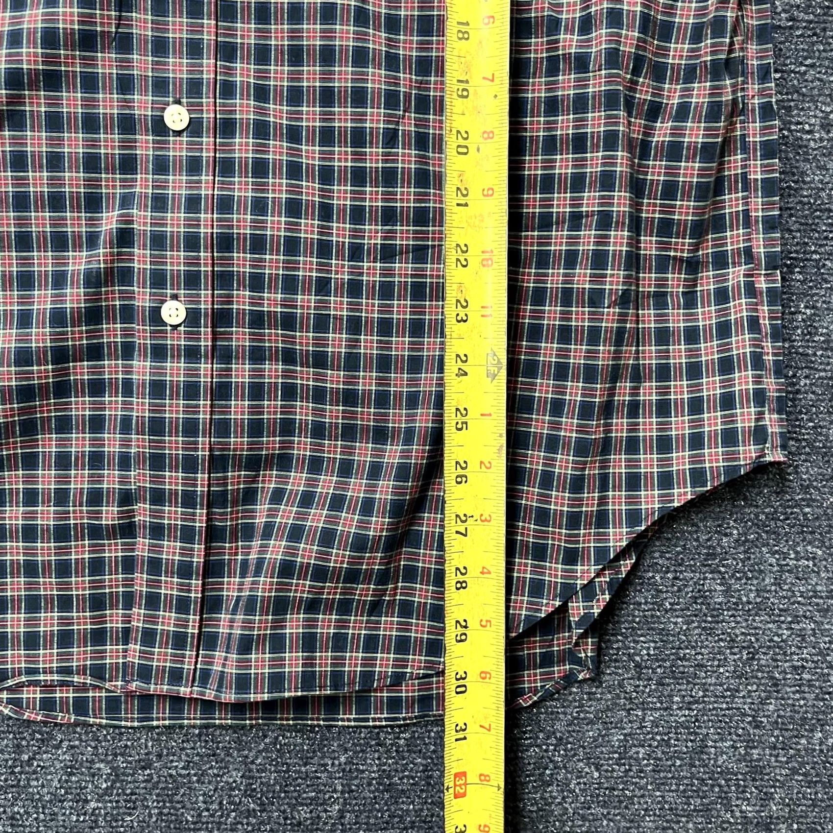 Ralph Lauren Lauren Ralph Lauren Dress Shirt Mens 16.5 36/37 Blue Plaid Classic Fit Non-Iron Shirt Size 46R - 6 Thumbnail