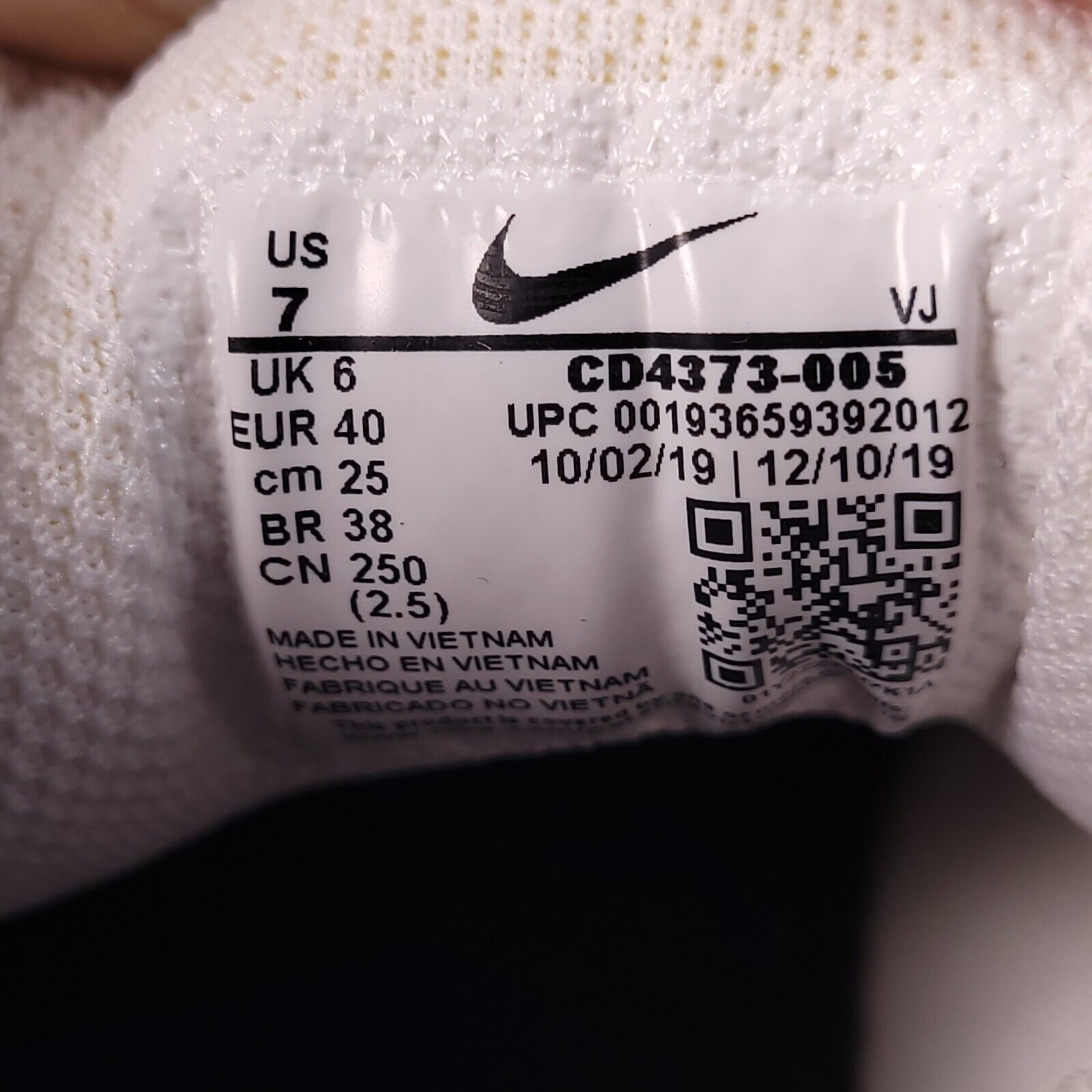 Nike Nike React Vision Shoe Mens Size 7 CD4373-005 Gray White Size US 7 / EU 40 - 8 Thumbnail
