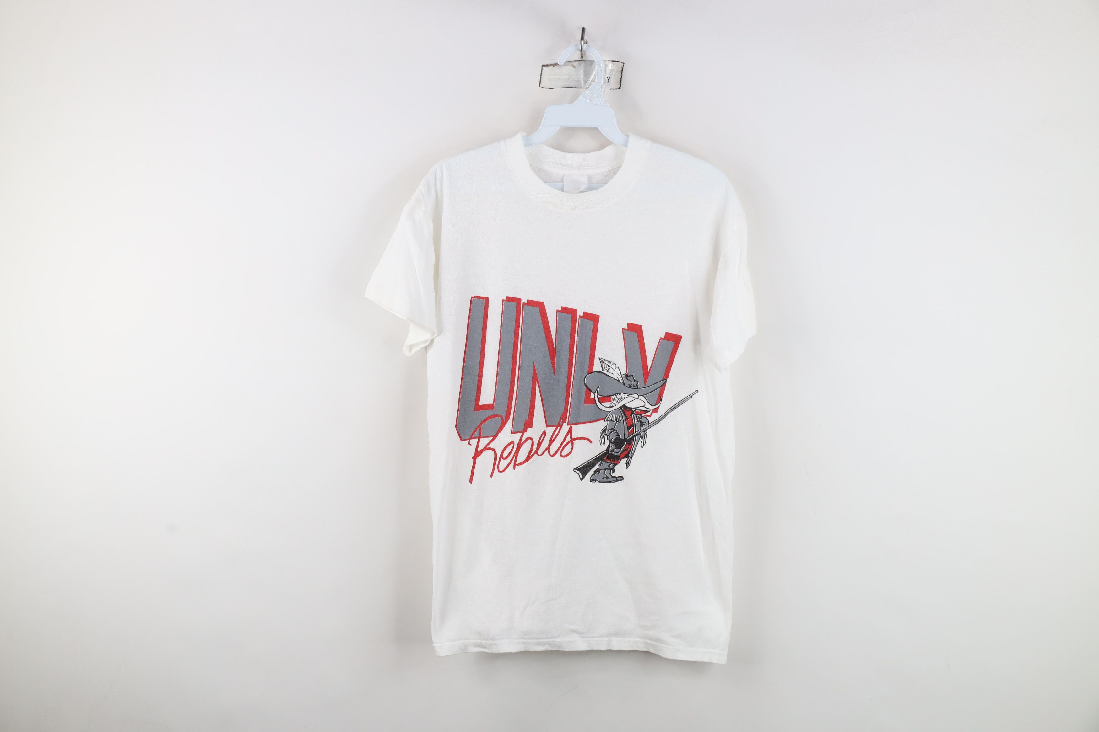 Vintage Vintage 80s 90s Rebels Short Sleeve T-Shirt White Cotton Size US S / EU 44-46 / 1 - 1 Thumbnail
