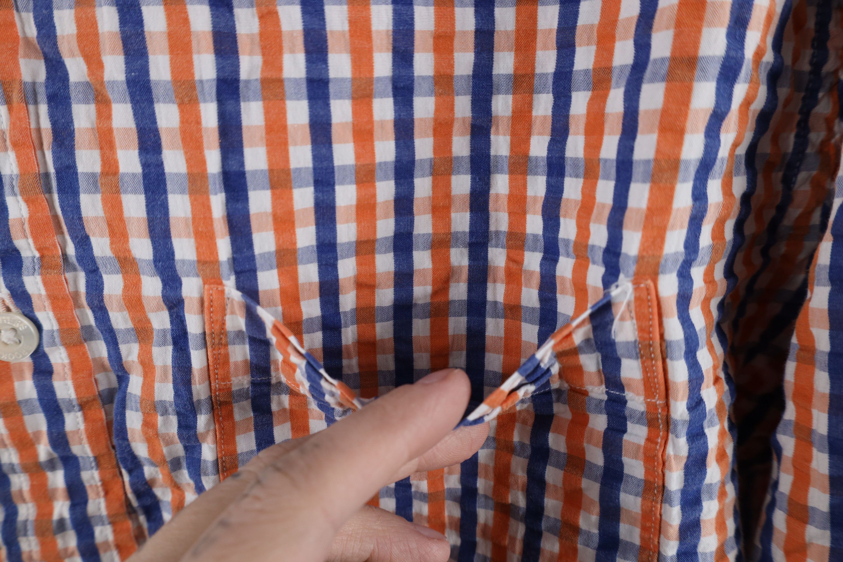 Brooks Brothers × Vintage Brooks Brothers Seersucker Collared Button Down Shirt Size US L / EU 52-54 / 3 - 4 Thumbnail