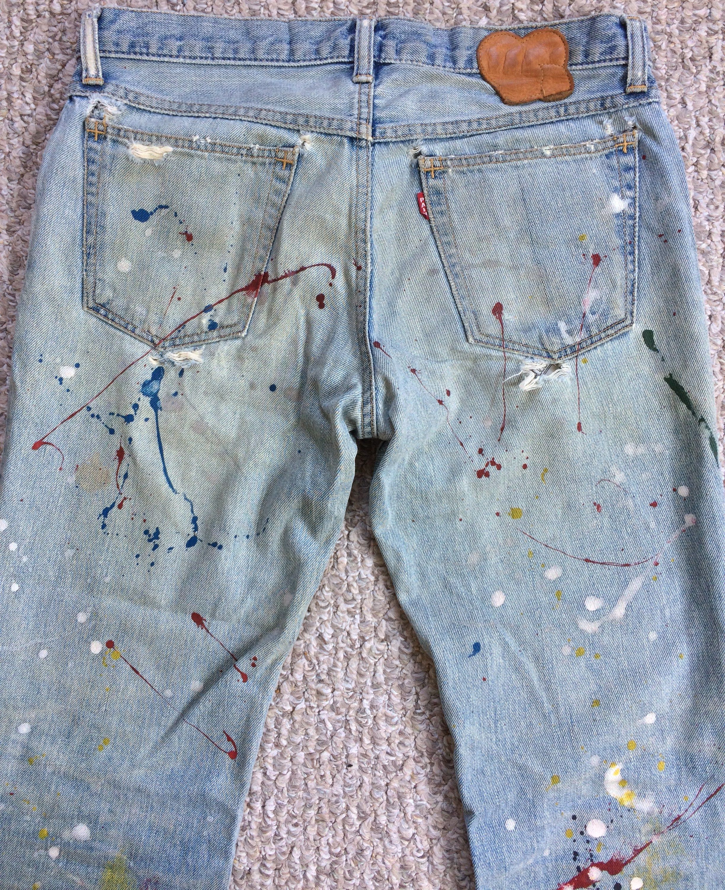 Number (N)ine SS06 Painted Denim Size US 30 / EU 46 - 6 Thumbnail