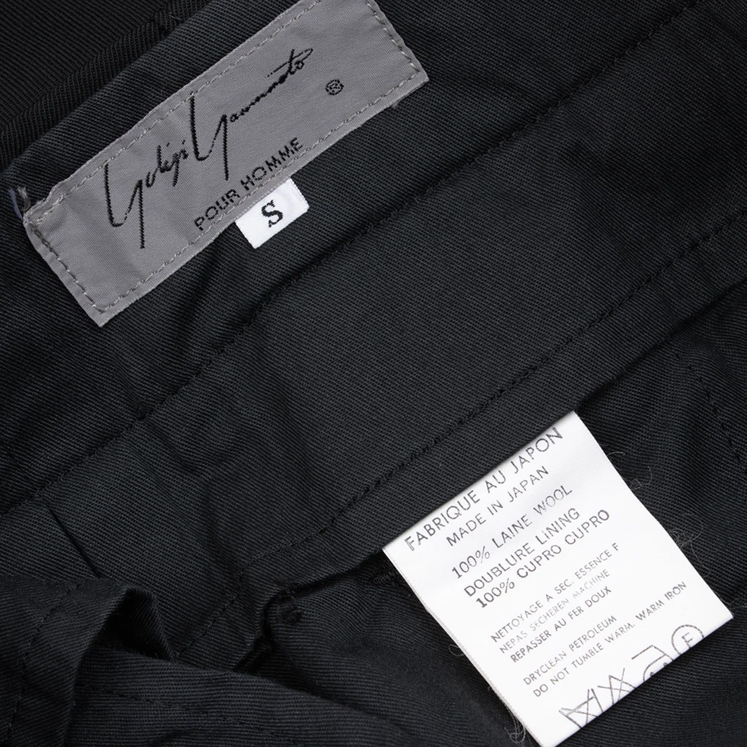 Yohji Yamamoto Yohji Yamamoto Wool Gabardine Embroidered Pants Size US 30 / EU 46 - 13 Thumbnail