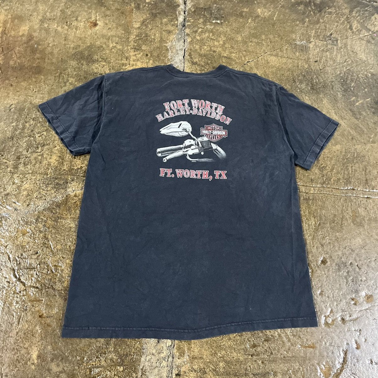 Harley Davidson × Vintage Vintage Harley Davidson Flames Logo Grunge Y2K Tee Shirt Size US XL / EU 56 / 4 - 5 Thumbnail