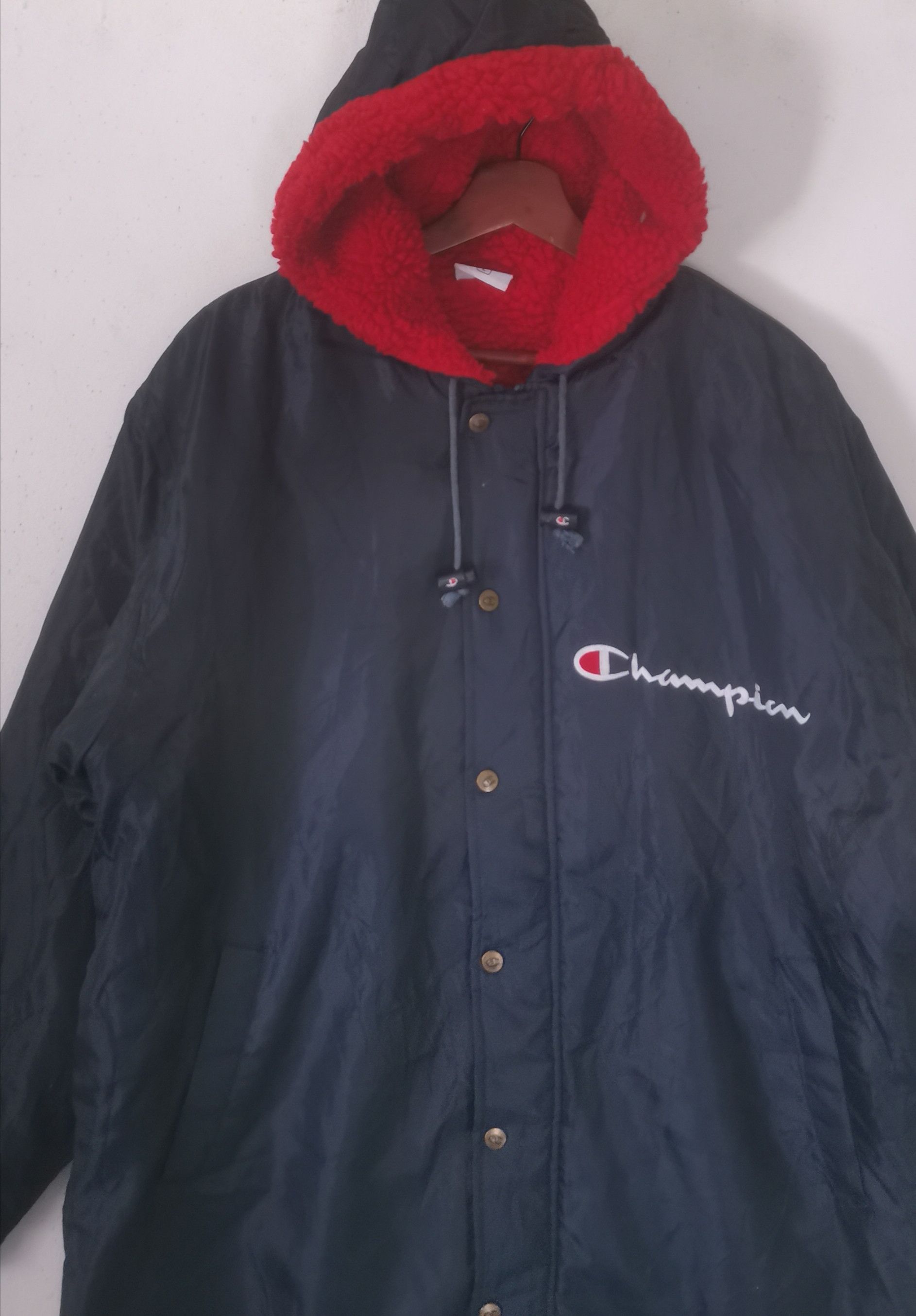 Champion × Vintage Rare Vintage Champion long jacket blue colour Size US L / EU 52-54 / 3 - 3 Thumbnail