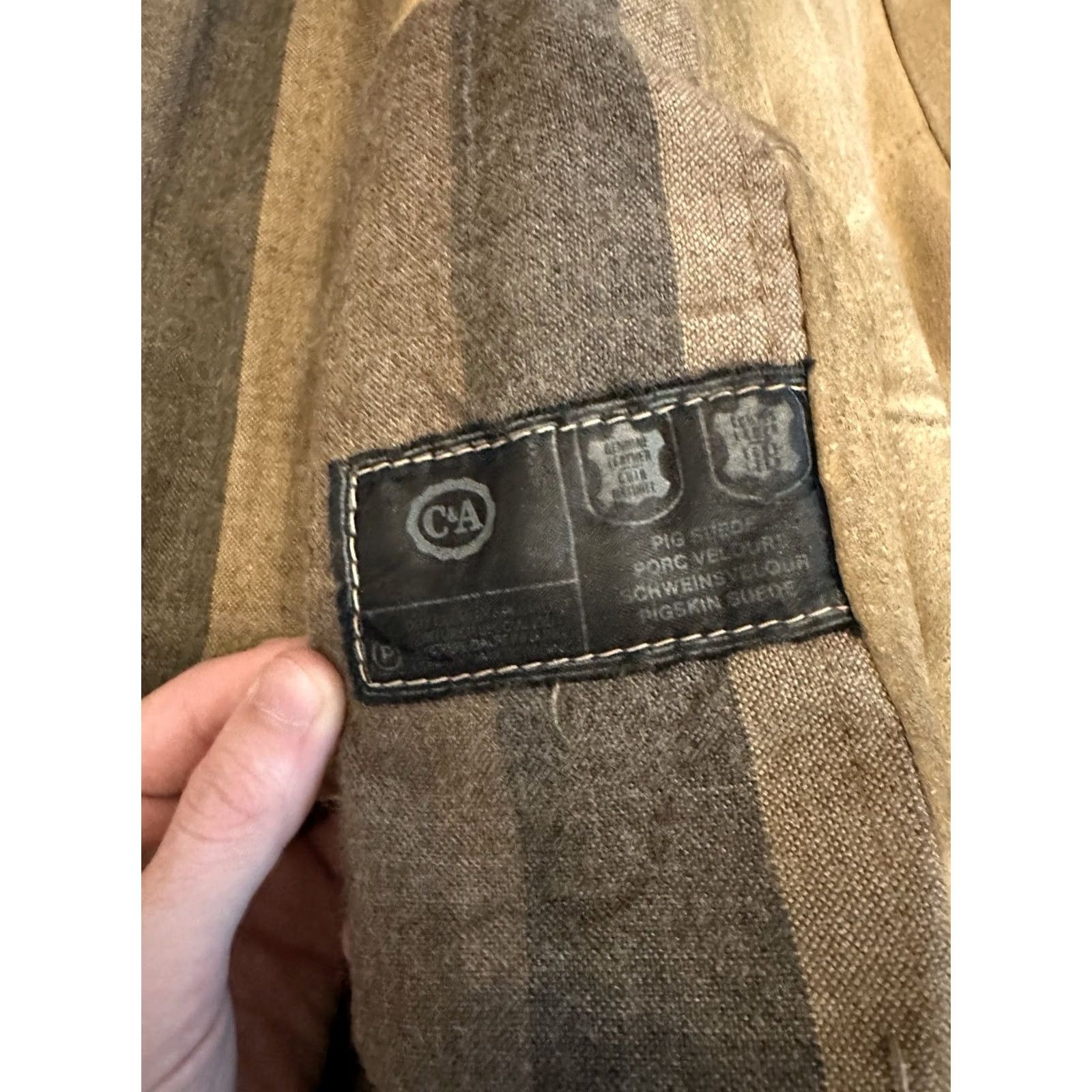 C&A VINTAGE C&A Pig Suede Leather Jacket Medium Broken Zipper Flannel Lined 80s Size US M / EU 48-50 / 2 - 5 Thumbnail