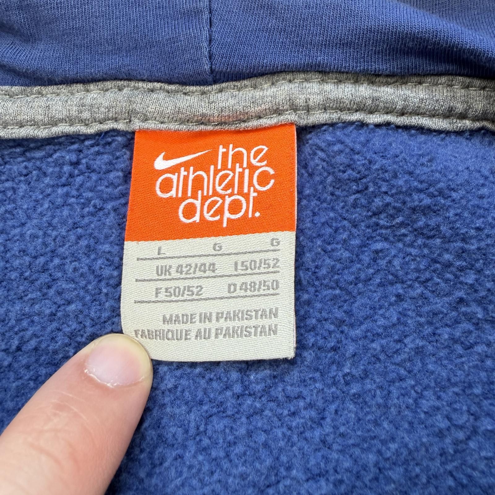 Nike Vintage Y2K Nike Athletic Dept Full Zip Hoodie Large Blue Size US L / EU 52-54 / 3 - 4 Thumbnail