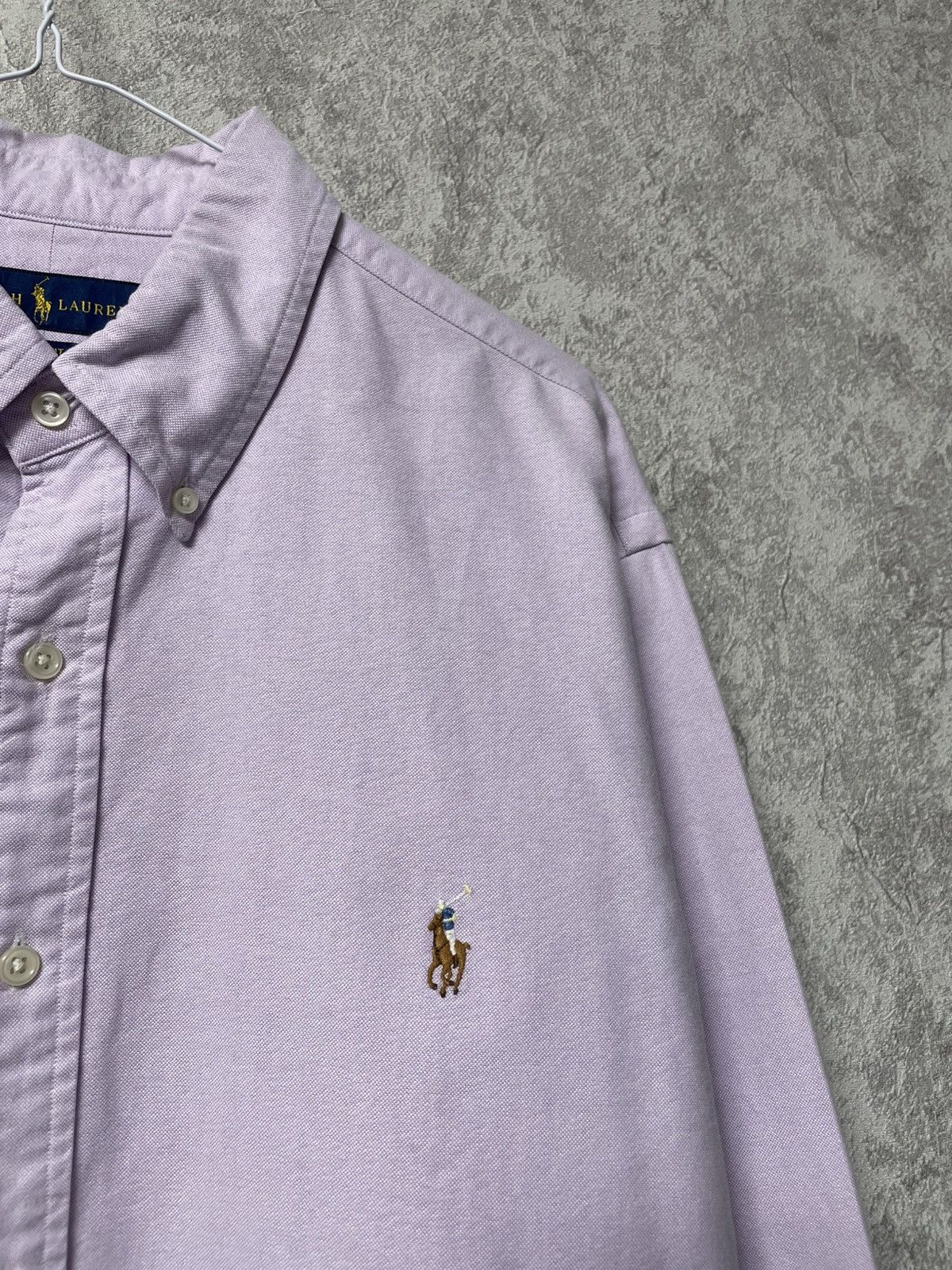 Ralph Lauren Vintage Ralph Lauren Purple Long Sleeve Heavy Classic Shirt Size US XL / EU 56 / 4 - 6 Thumbnail