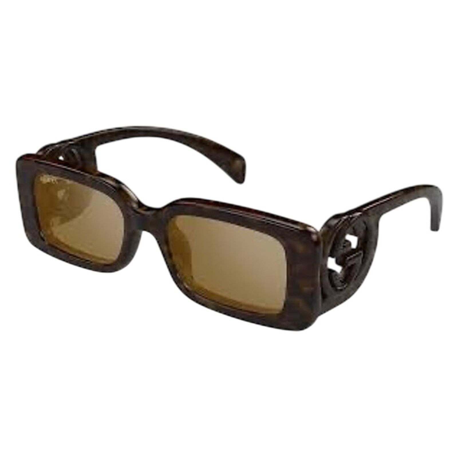 Gucci Gucci NWT Rectangular Frame GG Sunglasses in Tortoiseshell Size ONE SIZE - 1 Thumbnail