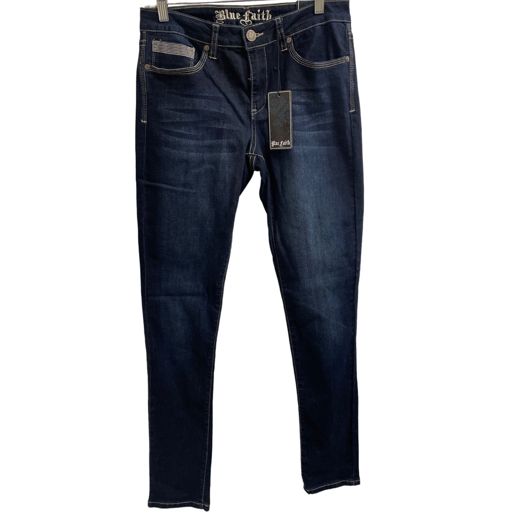 Other Blue Faith Women's Blue Jeans straight leg Size 8 SKU 1450 Size 30" / US 8 / IT 44 - 1 Thumbnail
