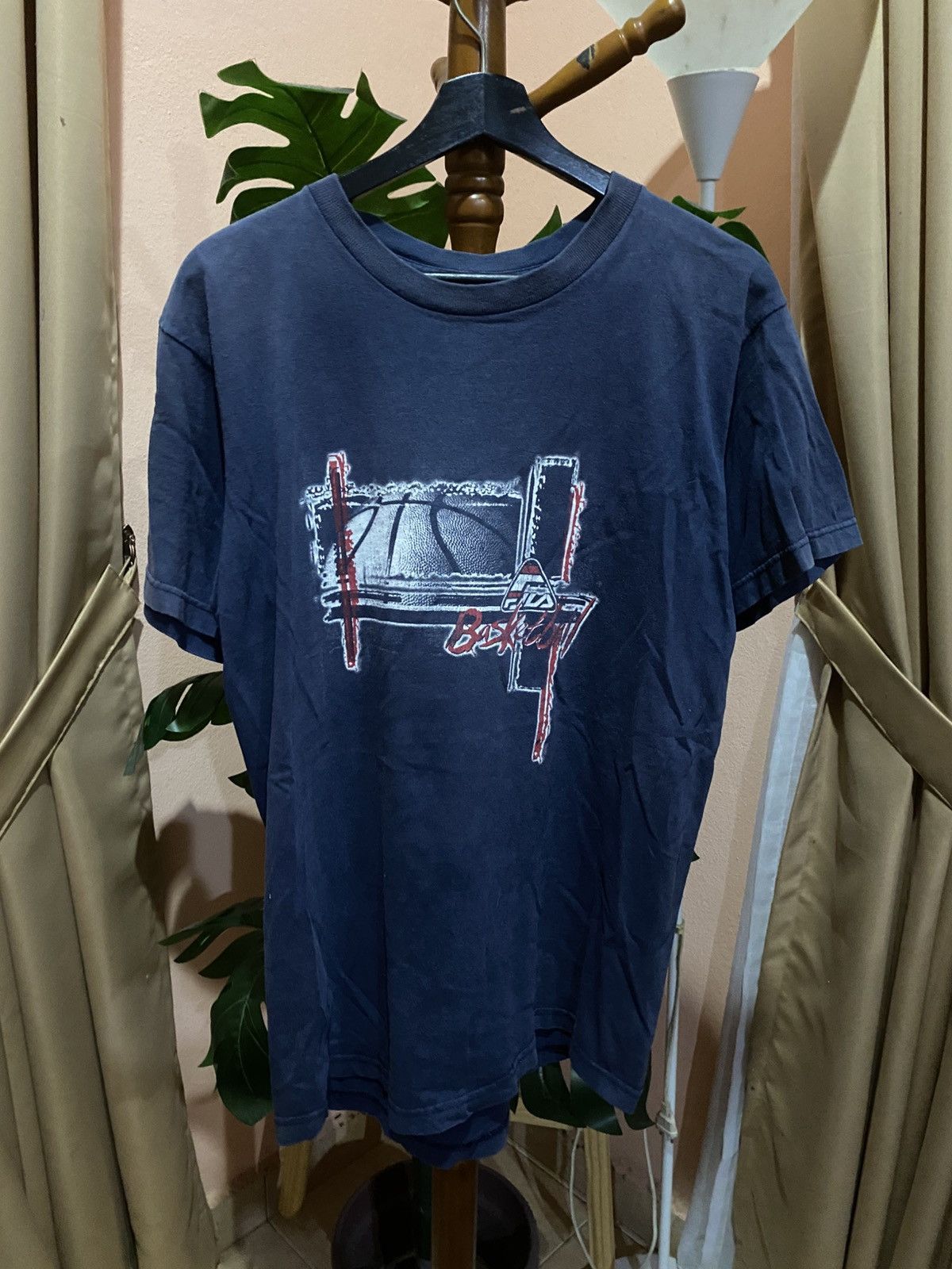 Fila Vintage Grant Hill Fila Basketball Graphic Tee Navy Blue 90s Size US M / EU 48-50 / 2 - 4 Thumbnail