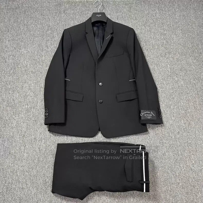 Dior Dior White Stripe Sleeve Label Wool Suit Jacket Size US M / EU 48-50 / 2 - 1 Thumbnail
