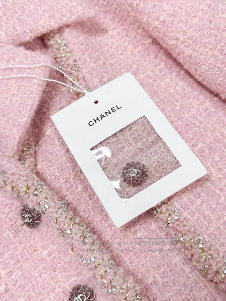 Chanel Chanel Long-sleeved jacket with diamond rolled edge woven Size XS / US 0-2 / IT 36-38 - 4 Thumbnail