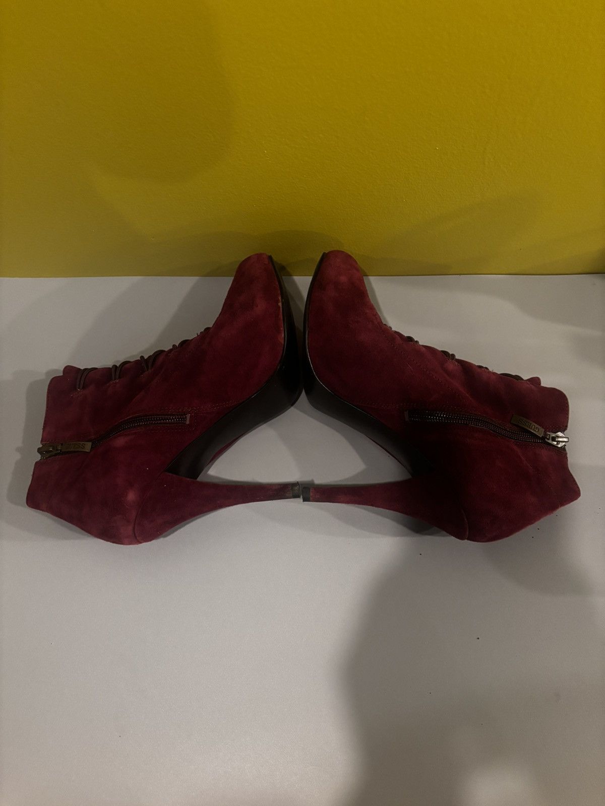 Guess Guess burgundy ankle boots0527 Size US 7.5 / IT 37.5 - 5 Thumbnail