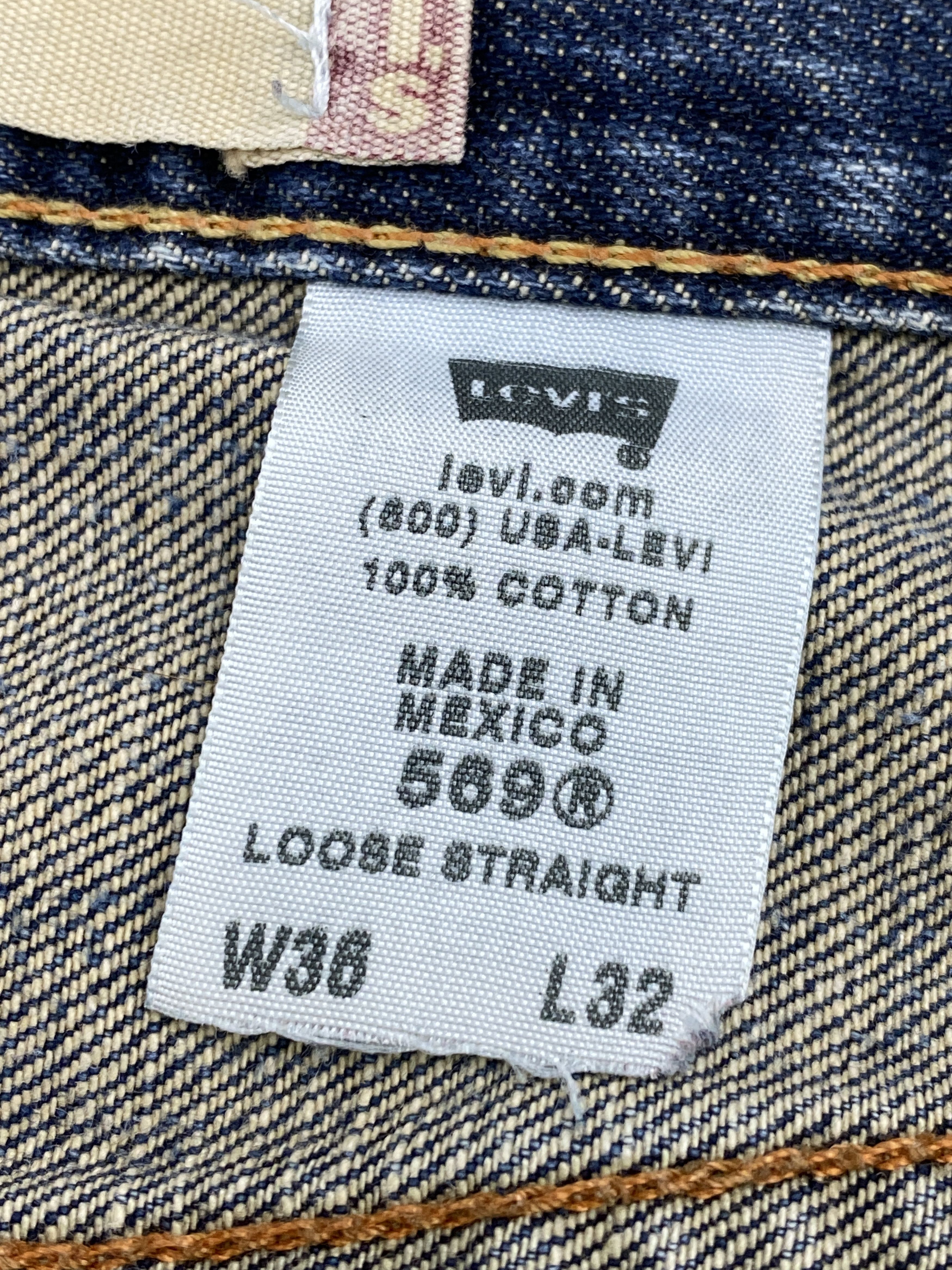 Levi's Loose Straight Vintage Levis 569 Jeans DP2614 Size US 35 - 7 Thumbnail
