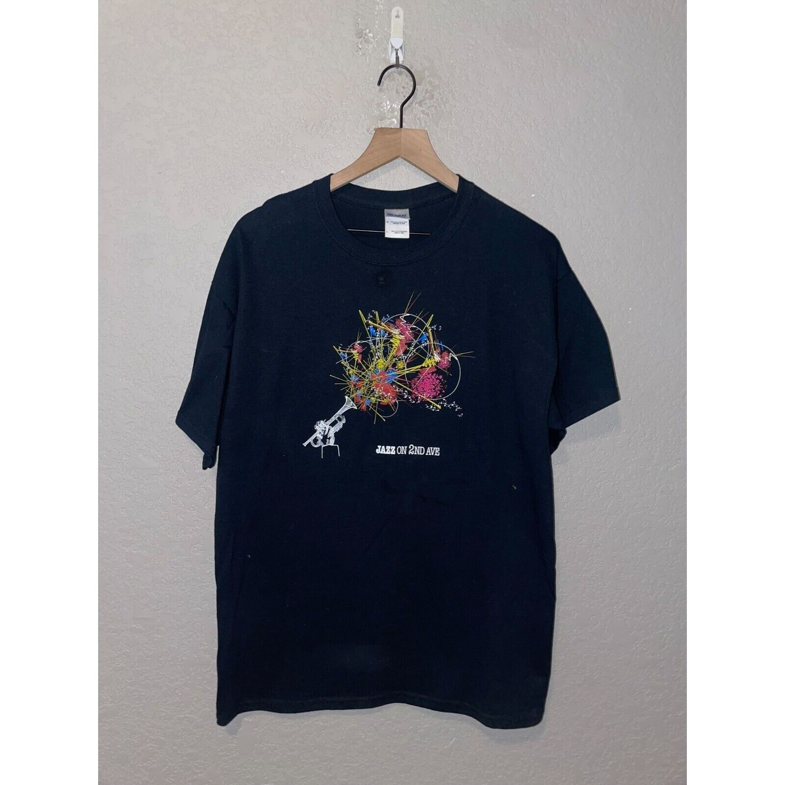 Gildan Jazz Shirt On 2nd Ave Avenue Music Graphic Tee Vintage Large Size US L / EU 52-54 / 3 - 1 Thumbnail