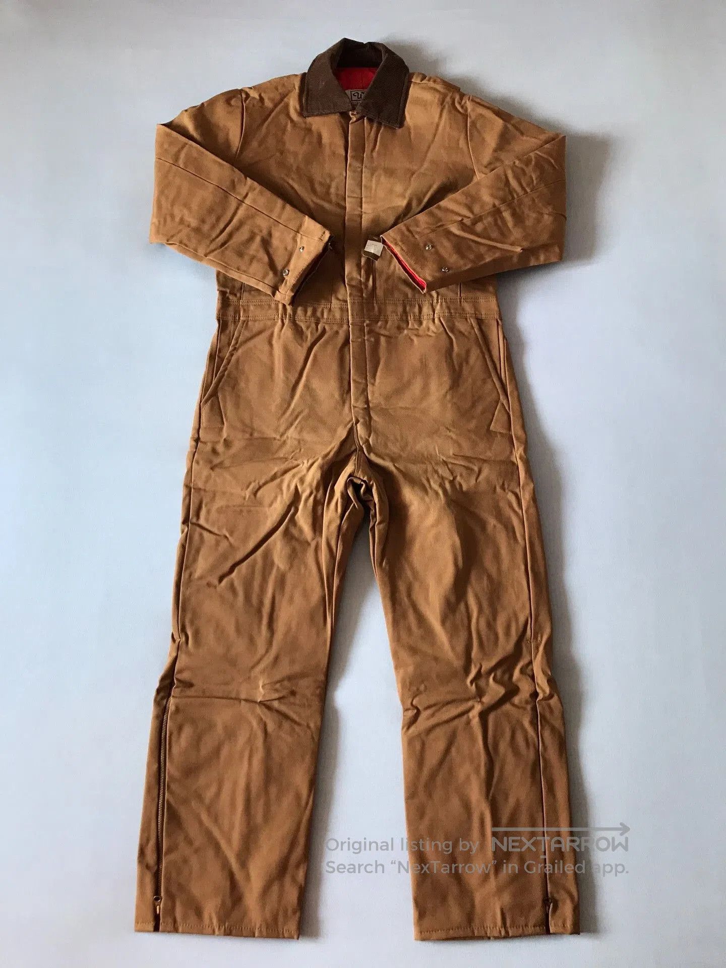 Walls 1980s USA Walls Brown Quilted Canvas Coverall. Size US 31 - 1 Thumbnail