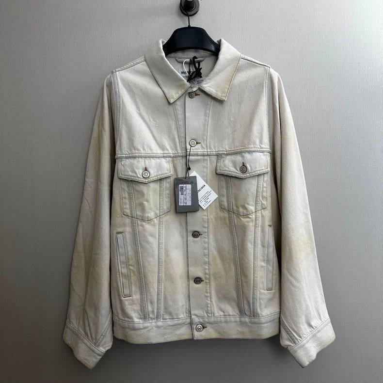 Balenciaga size 36 Off-White Tie-Dye Denim Jacket