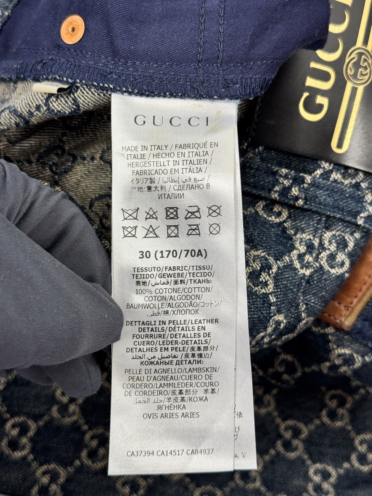 Gucci GG EMBROIDERED DENIM JEANS Size US 30 / EU 46 - 6 Thumbnail