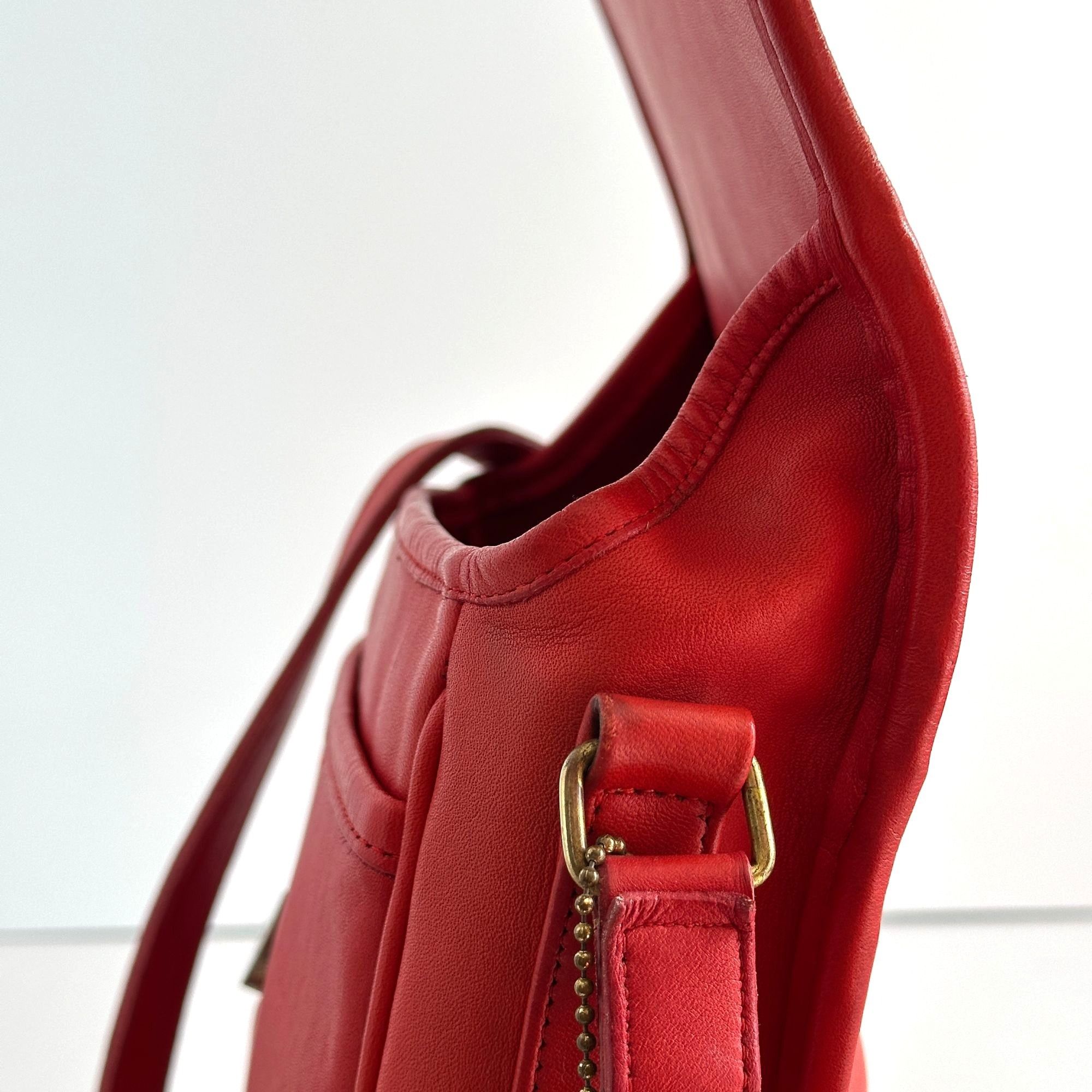 Coach Vintage 1980s Coach Red Tailored Pouch 4110 Made in NYC Size ONE SIZE - 5 Thumbnail