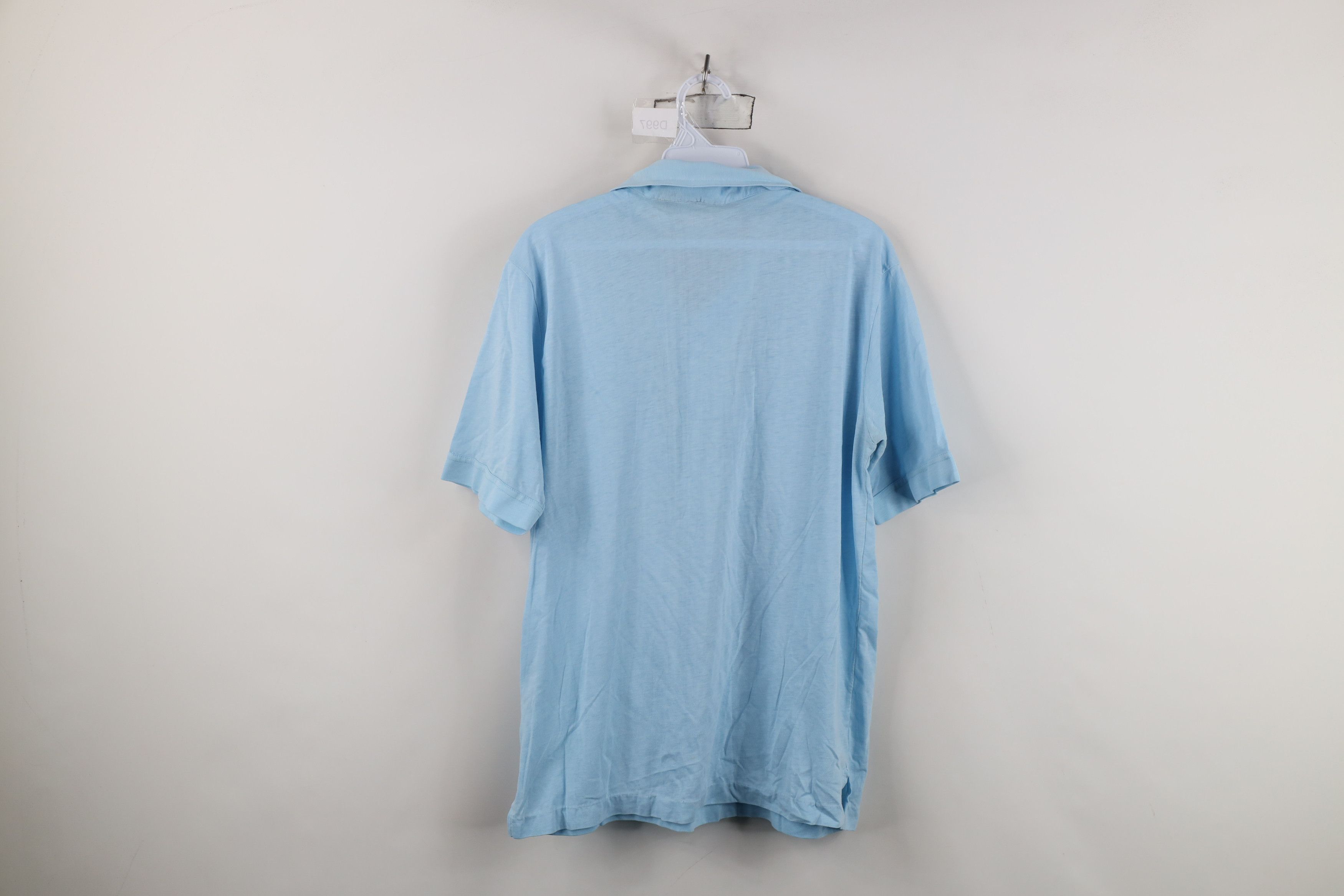 Vintage Vintage 70s Streetwear Knit Collared Golf Polo Shirt Blue Size US L / EU 52-54 / 3 - 11 Thumbnail