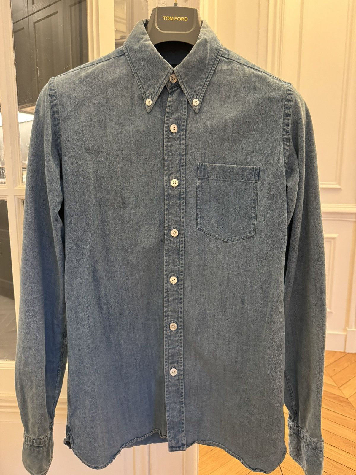 Tom Ford Tom Ford Blue Denim Shirt Size US S / EU 44-46 / 1 - 1 Thumbnail