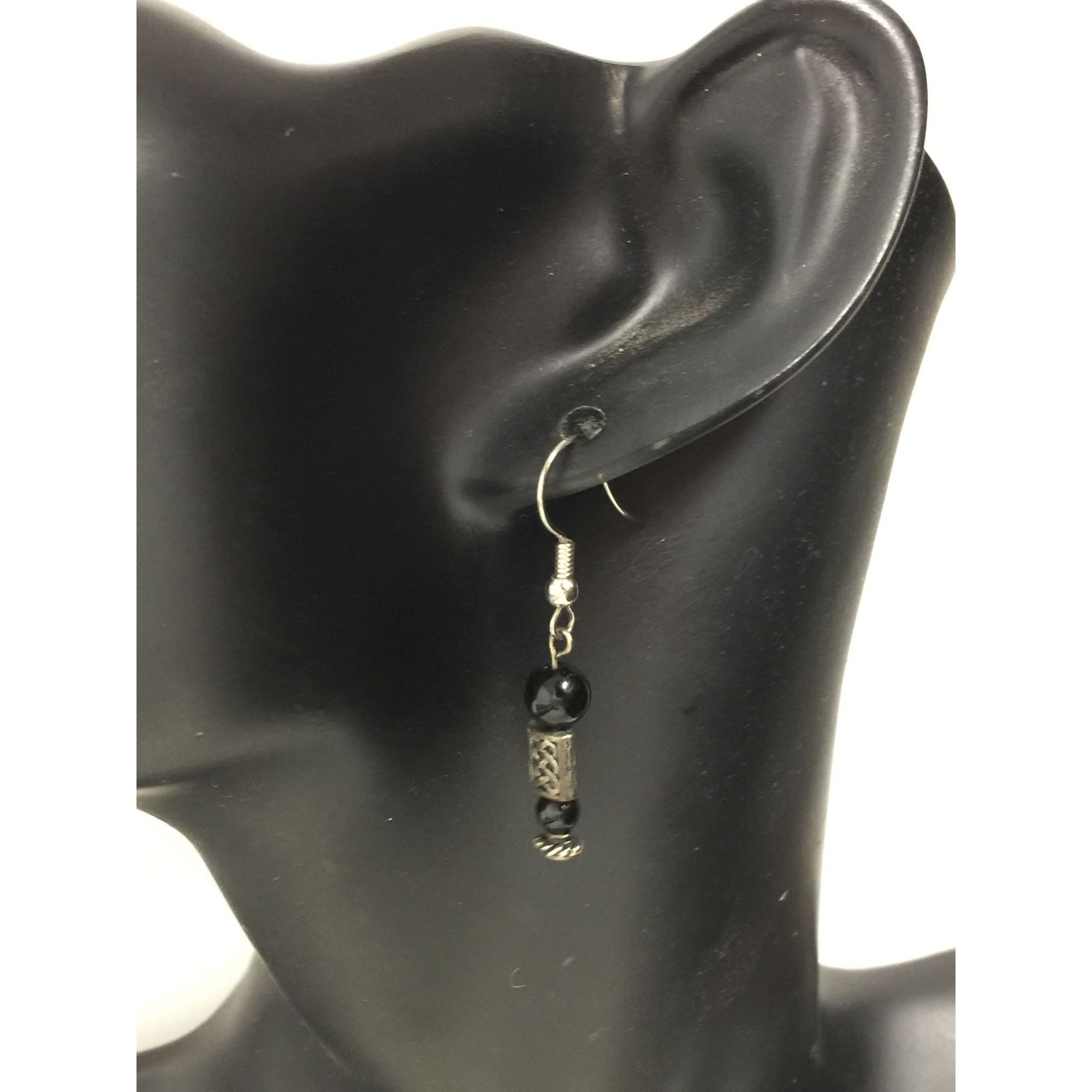Other Women's Silver and Black Dangle Earrings Size ONE SIZE - 4 Thumbnail