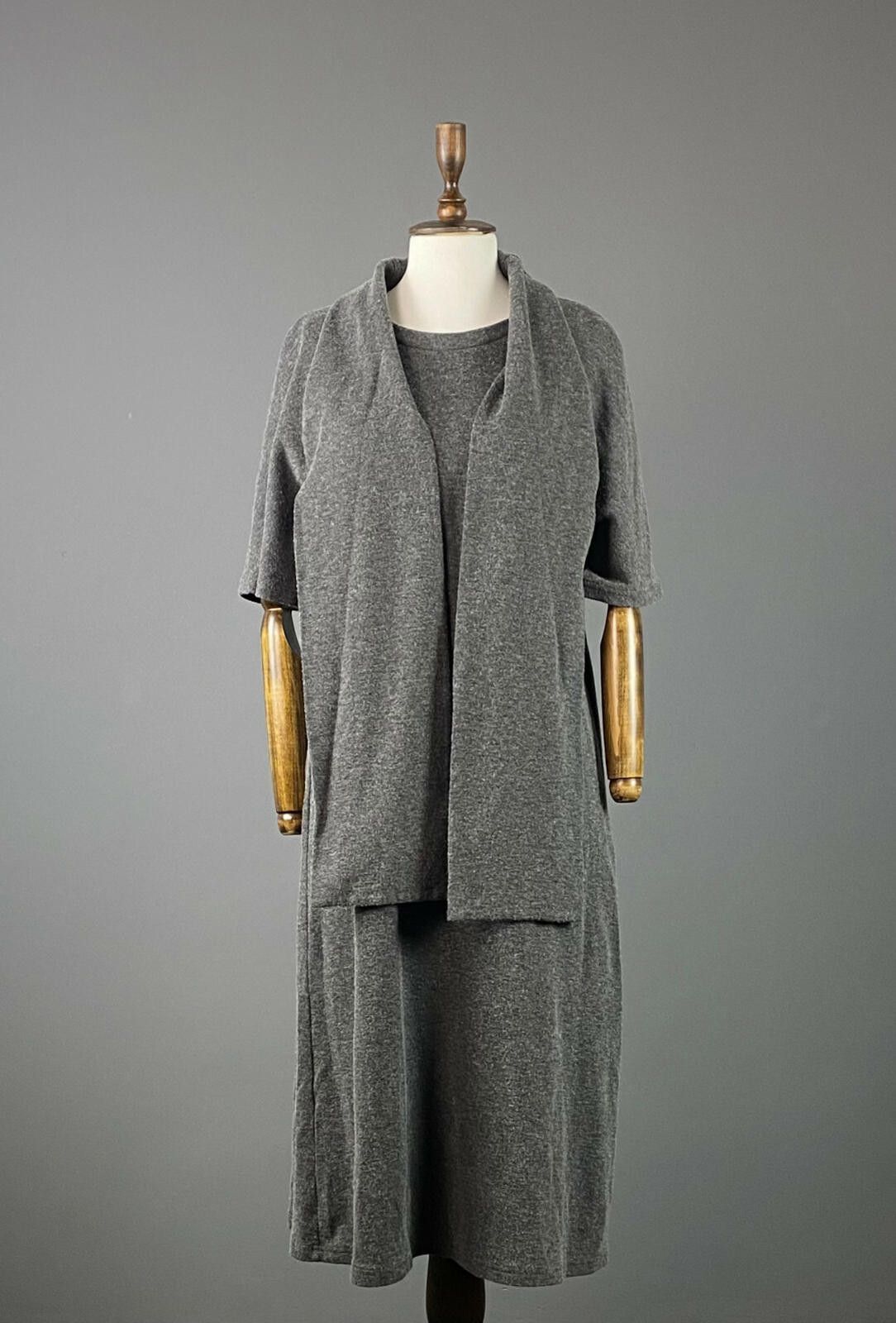 Cos Ladies Cos Gray Wool Short Sleeve Sweater Midi Dress Size M Size M / US 6-8 / IT 42-44 - 1 Thumbnail