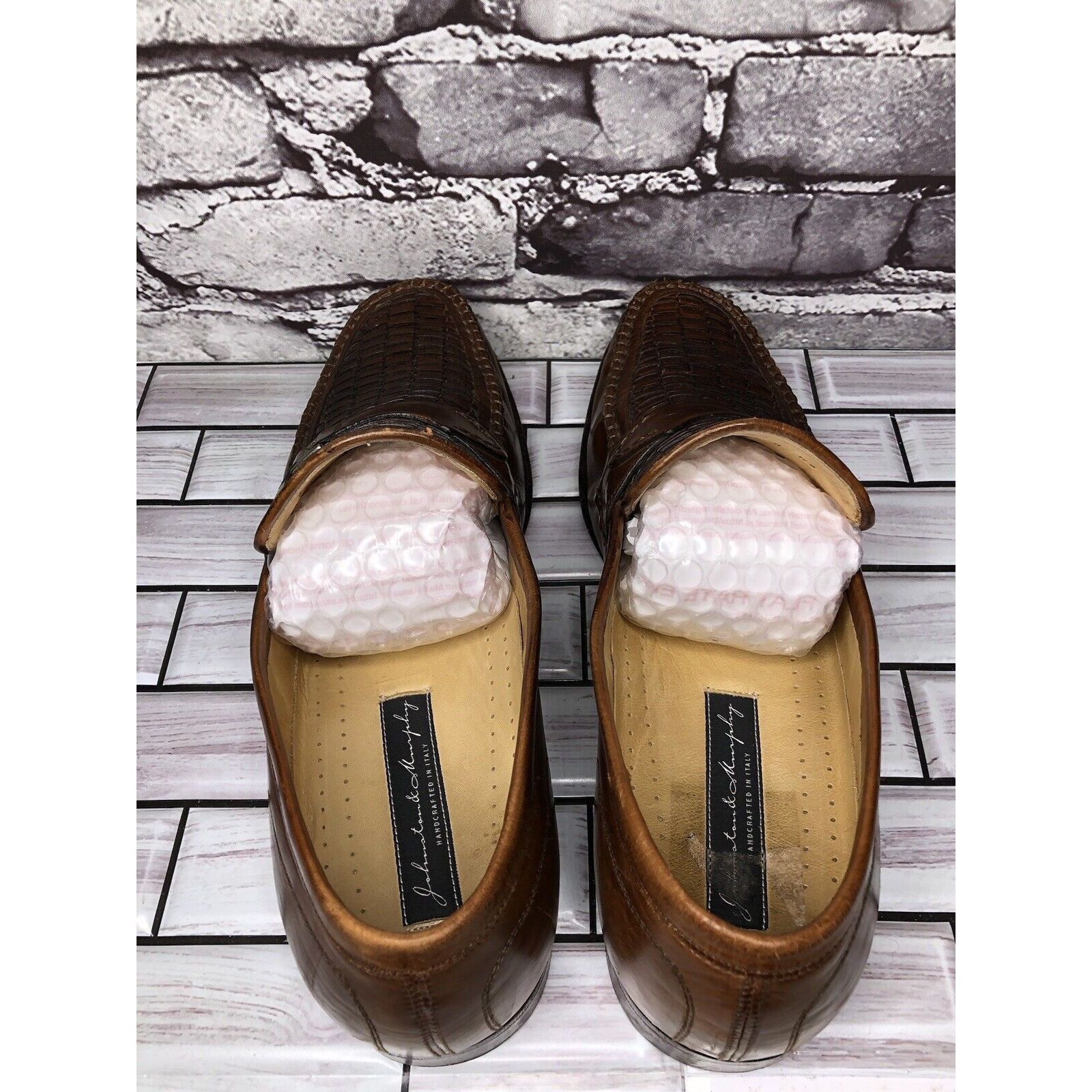 Johnston & Murphy Johnston & Murphy Handcrafted Brown Leather Weaves Dress Loa Size US 11 / EU 44 - 5 Thumbnail