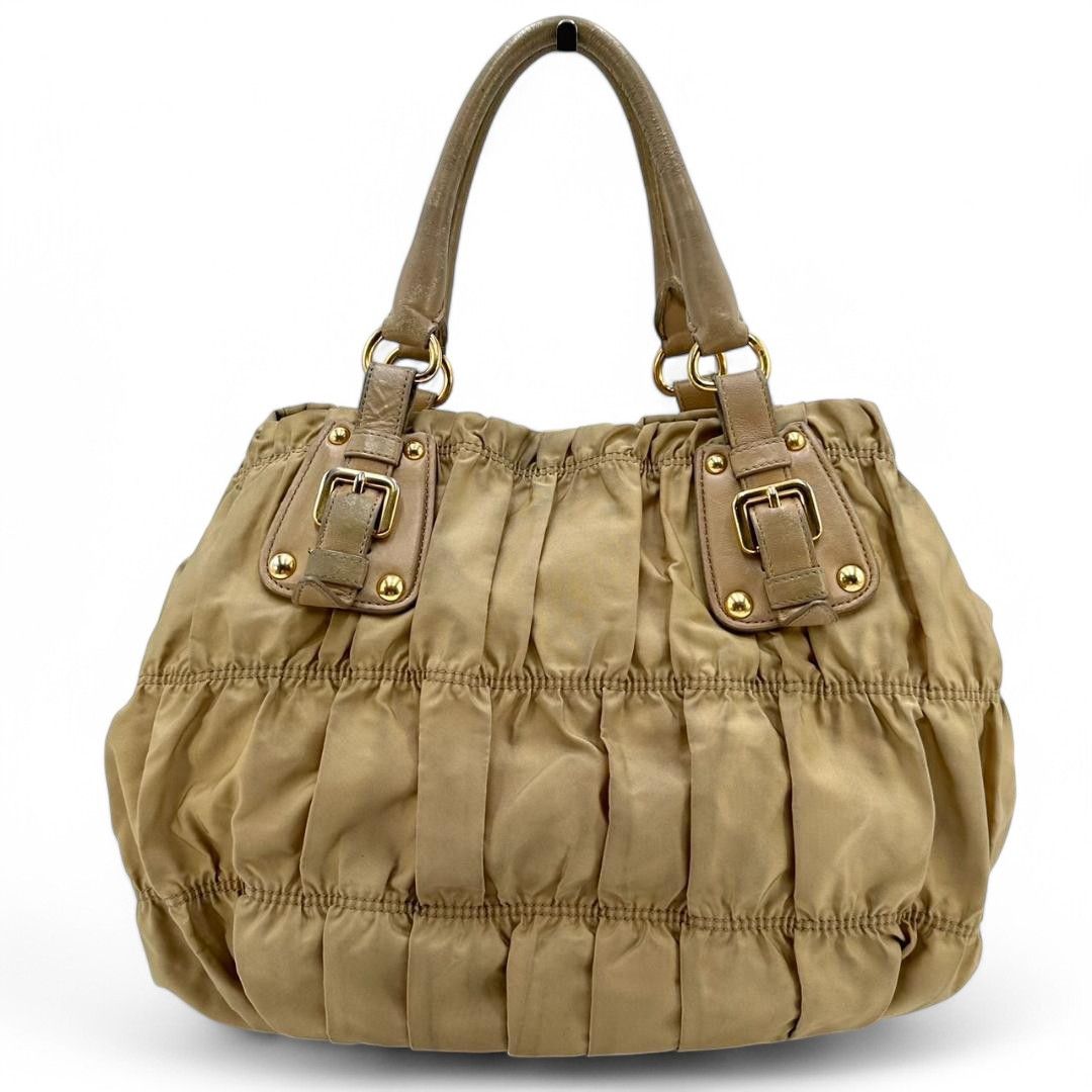 Prada Prada - Shoulder Bag Quilted Brown Leather Handbag Shoulder Size ONE SIZE - 3 Thumbnail