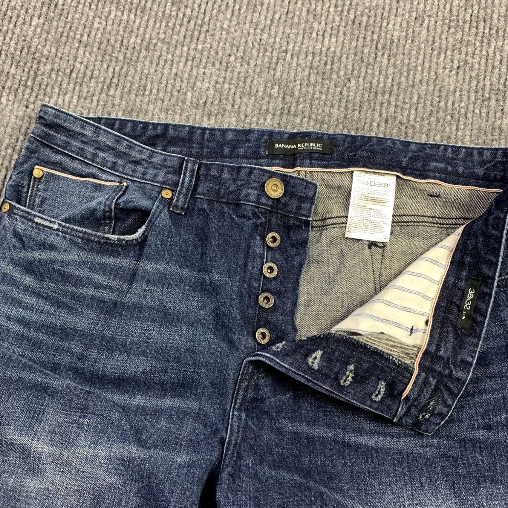 Banana Republic Banana Republic Premium Jeans Slim Blue Denim 38x32 Men Regular Denim Jeans Selvedge Belt Loops 5-Pocket Size US 38 / EU 54 - 7 Thumbnail