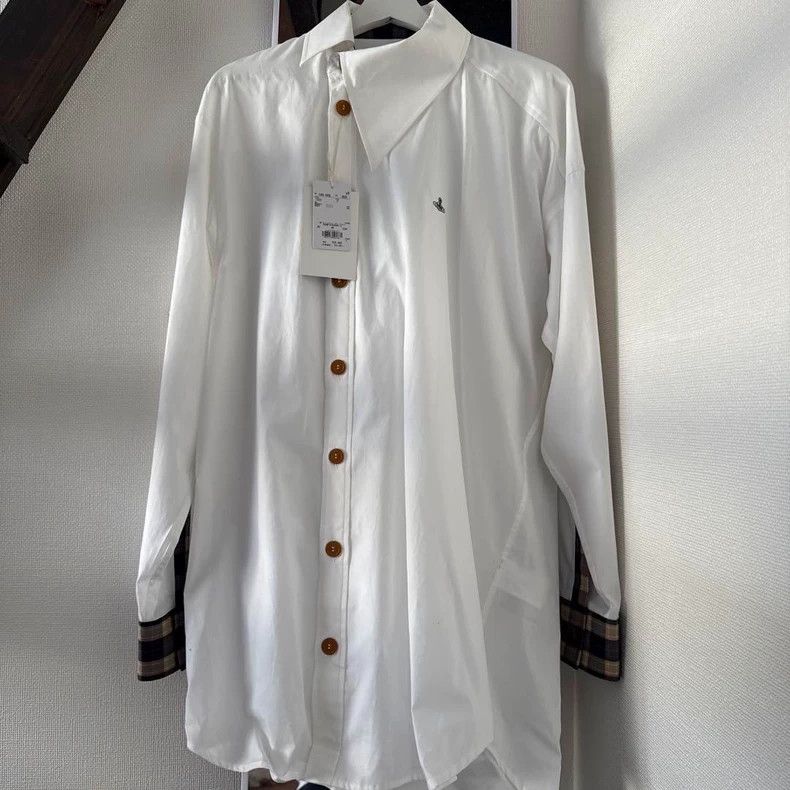 Vivienne Westwood Vivienne Westwood sizeF White asymmetrical collar shirt wit Size M / US 6-8 / IT 42-44 - 3 Thumbnail