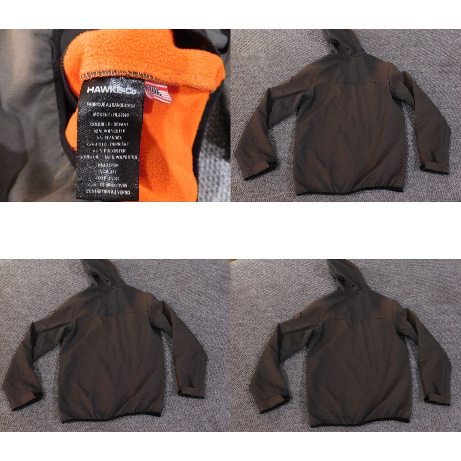 Vintage Hawke & Co Jacket Mens Brown Zip Outdoors Bomber Regular Stretch Performance Fall Winter Walking Small Size US S / EU 44-46 / 1 - 8 Thumbnail