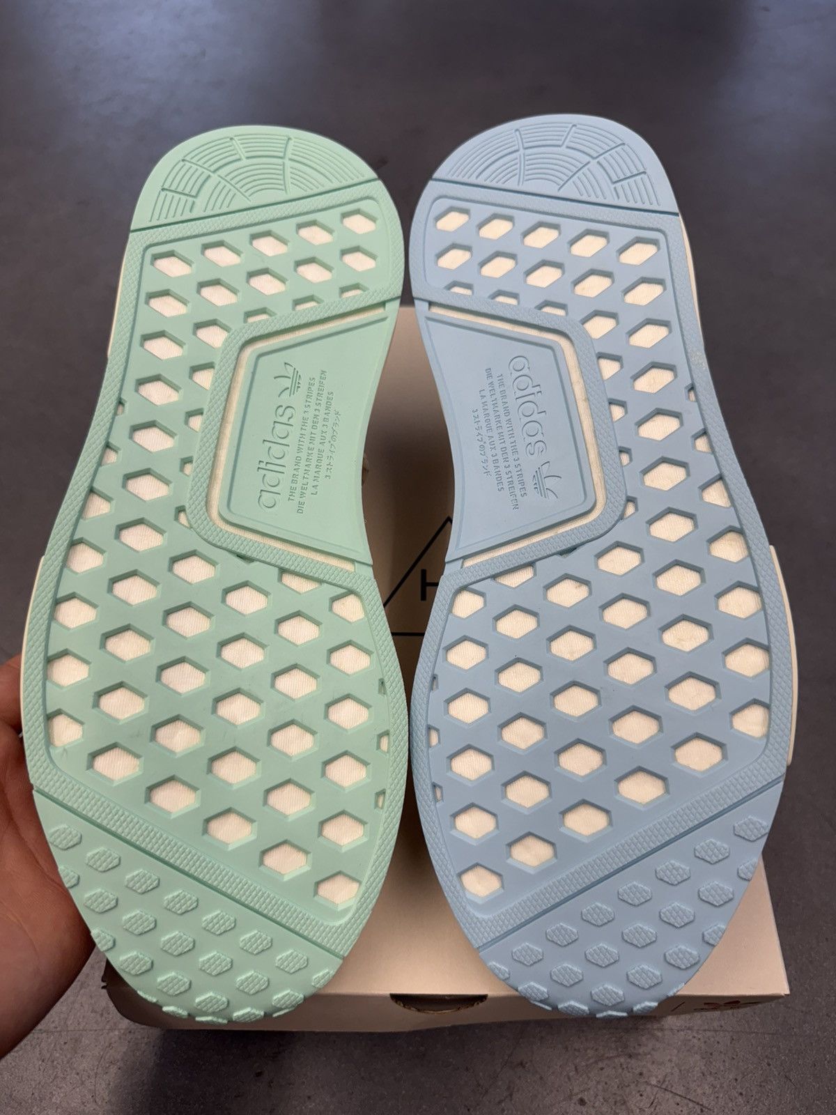 Adidas × Pharrell 2018 Adidas NMD Hu Pharrell Nerd Chalk White 1 of 14 Sample Size US 11 / EU 44 - 13 Thumbnail