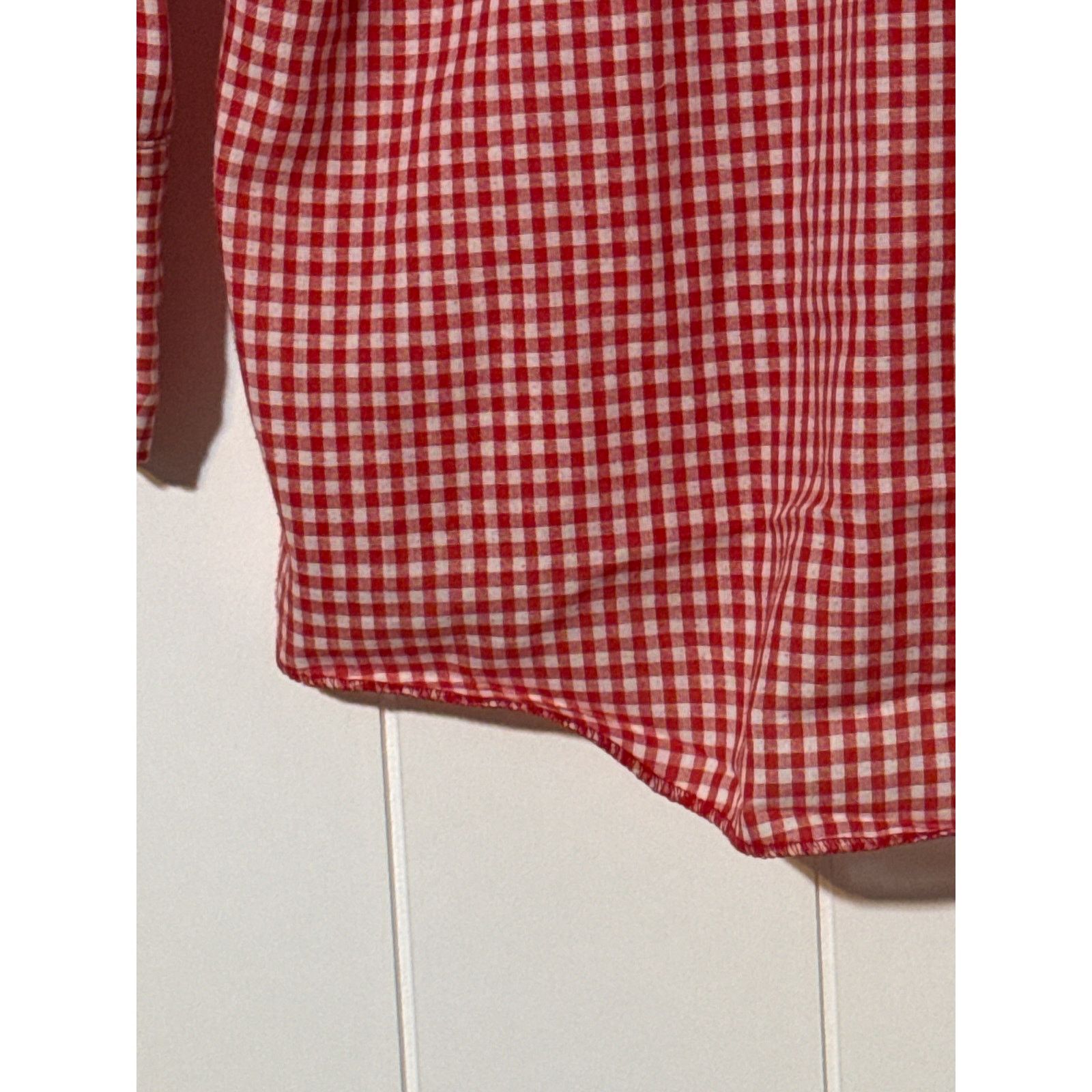 Dickies Dickson-Jenkins Vintage Red Gingham Pearl Snap Shirt USA L Size US L / EU 52-54 / 3 - 9 Thumbnail