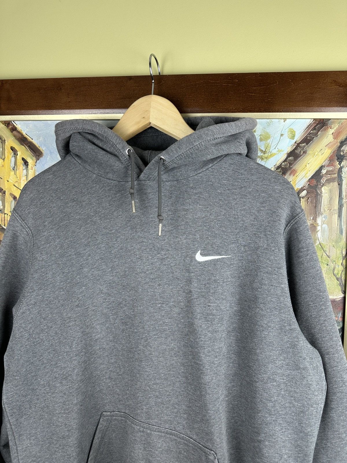 Nike Nike grey swoosh embroided hoodie Size US M / EU 48-50 / 2 - 2 Thumbnail