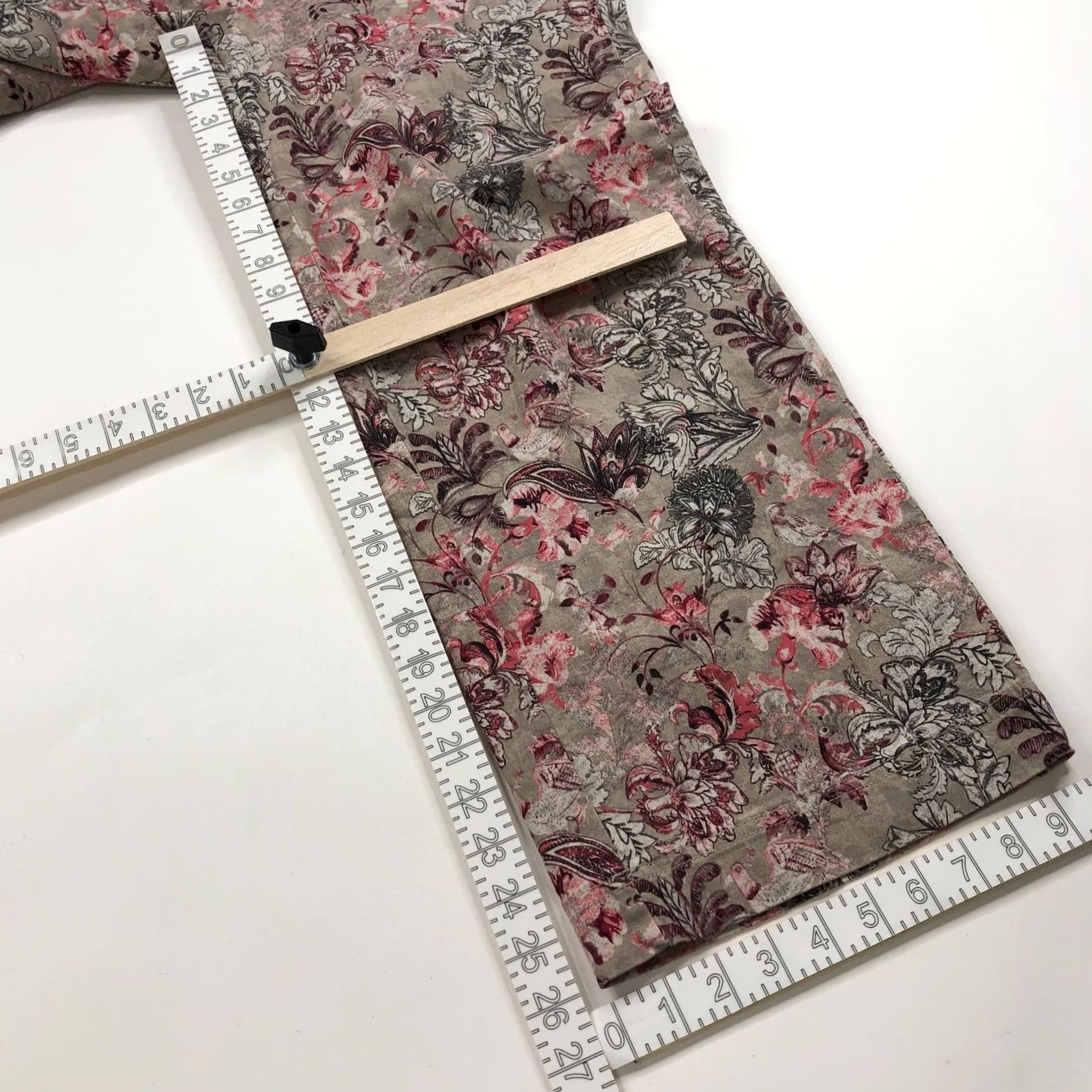 Vintage Chico's Pants Boho Floral High Rise Wide Leg Pull On Elastic Cotton Rayon Spandex Straight Front Pockets Regular 1 33W 26L Womens Modern Vintage: No Size 24" / US 00 / IT 34 - 5 Thumbnail