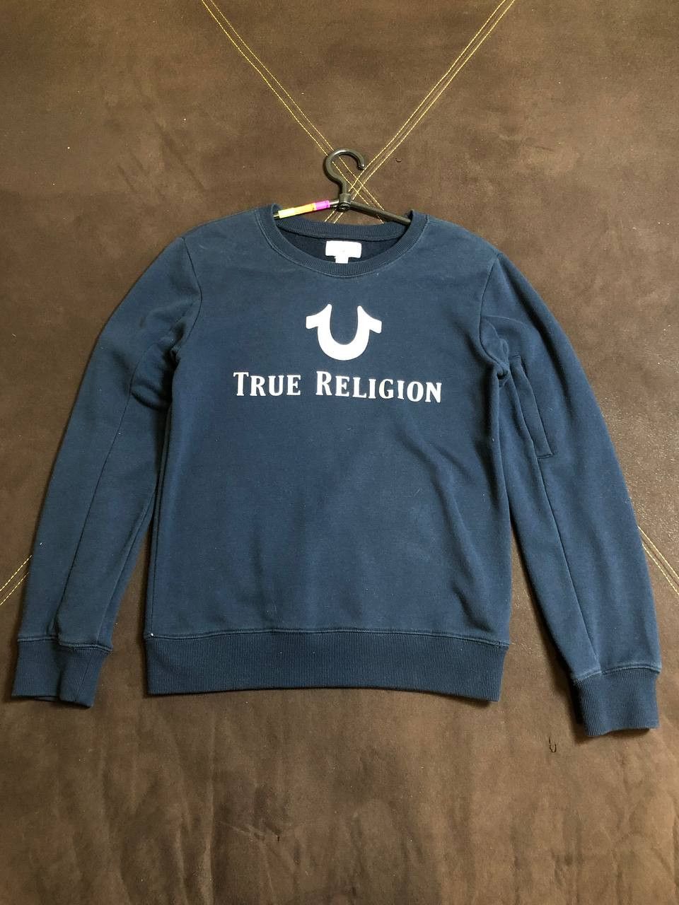 True Religion True Religion Womens Blue Sleeve Cropped Sweater Size L / US 10 / IT 46 - 1 Thumbnail