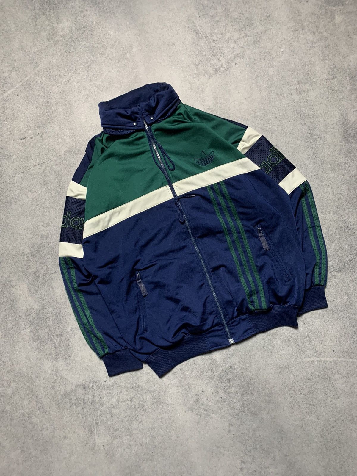 Vintage Vintage Adidas Tracksuit Zip sweatshirt jacket Size US XL / EU 56 / 4 - 1 Thumbnail