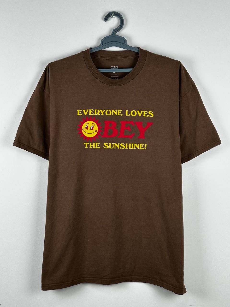 Obey Obey Sunshine Brown T-Shirt Size XXL Size US XXL / EU 58 / 5 - 2 Thumbnail