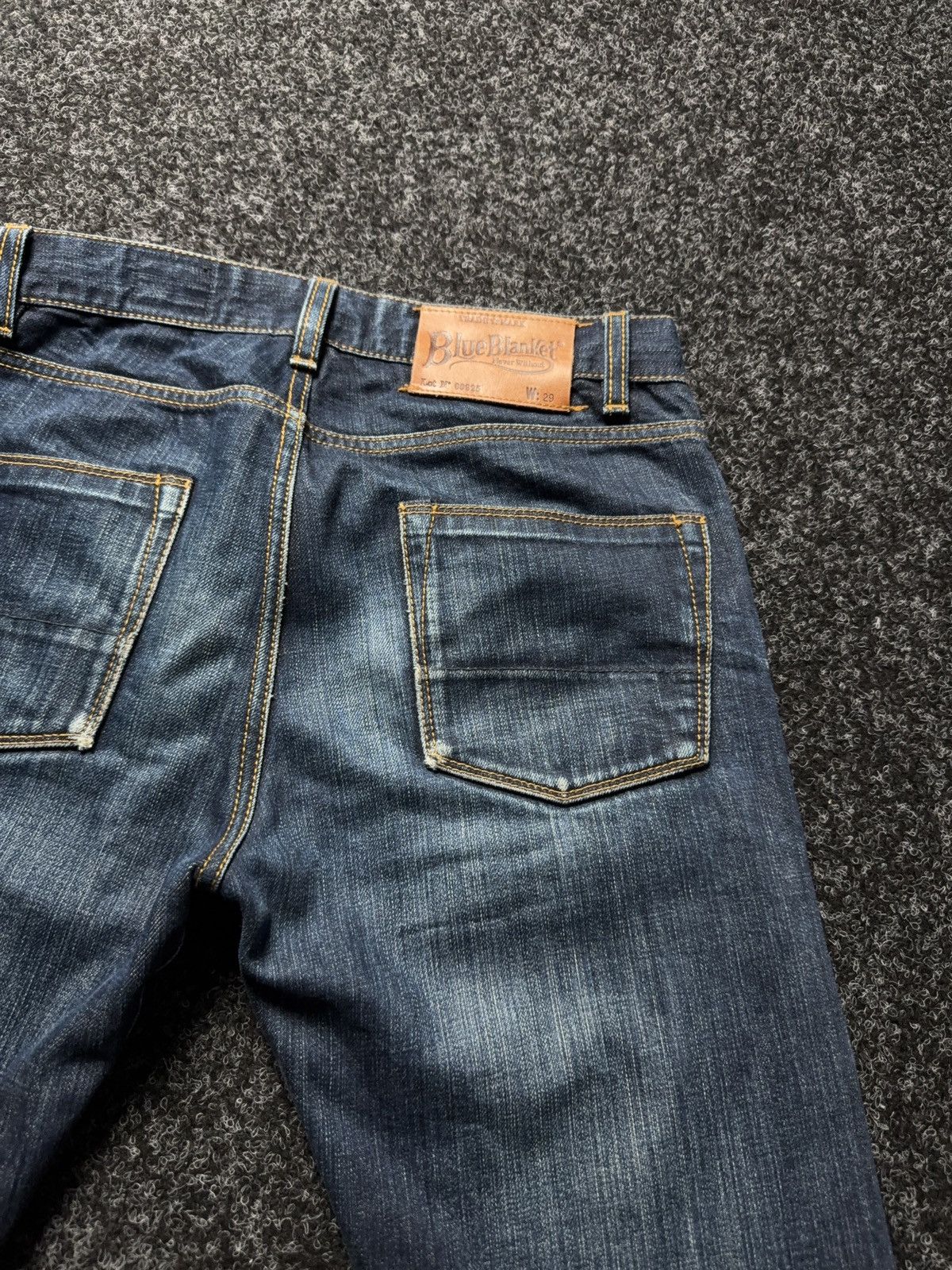 Blue Blanket 00s Blue Blanket Selvedge Denim Jeans Raw Indigo Japan Retro Size US 30 / EU 46 - 15 Thumbnail