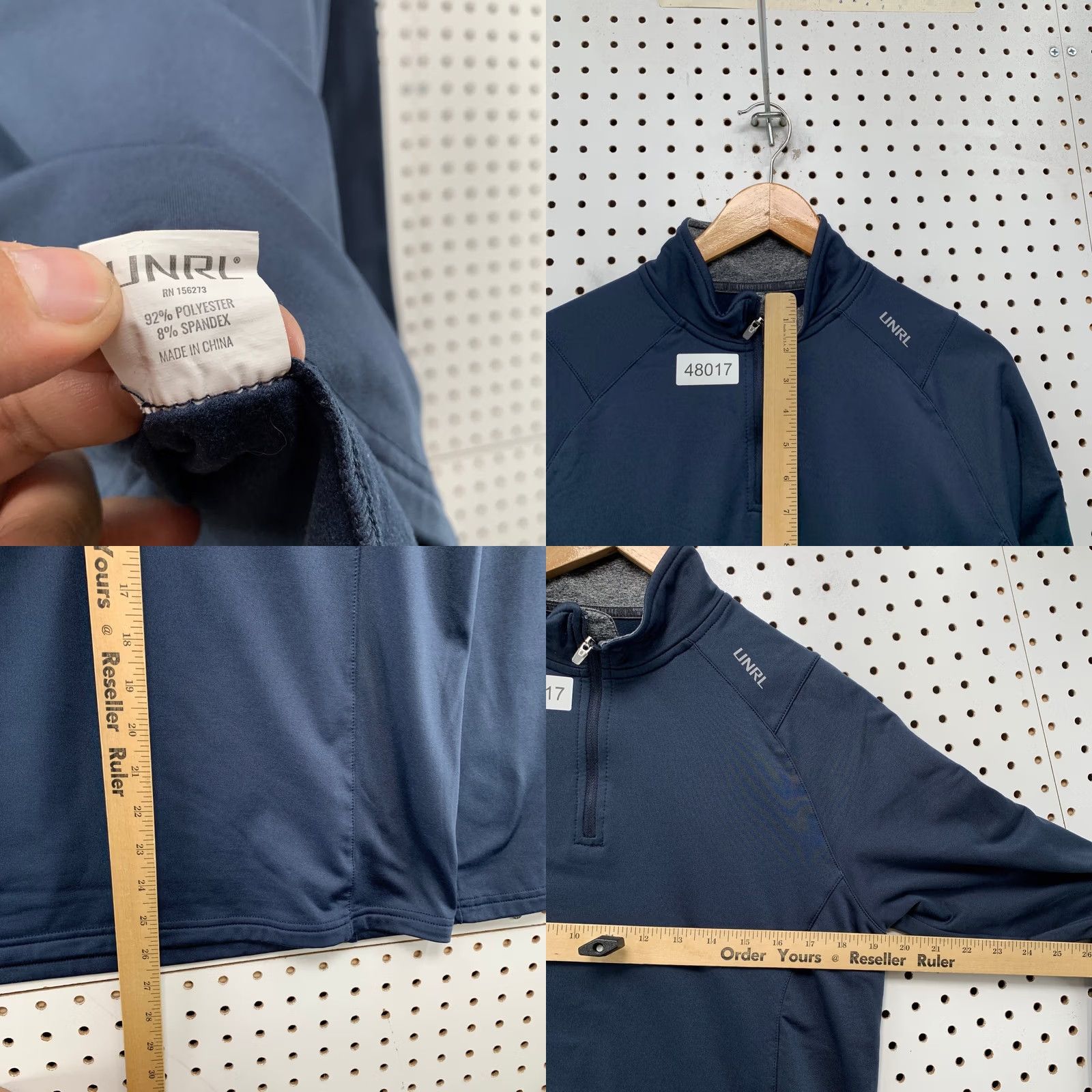 Vintage UNRL Barstool Golf 1/4 Zip Pullover Mens Small Navy Blue Preppy Long Sleeve Shirt Size US S / EU 44-46 / 1 - 8 Thumbnail