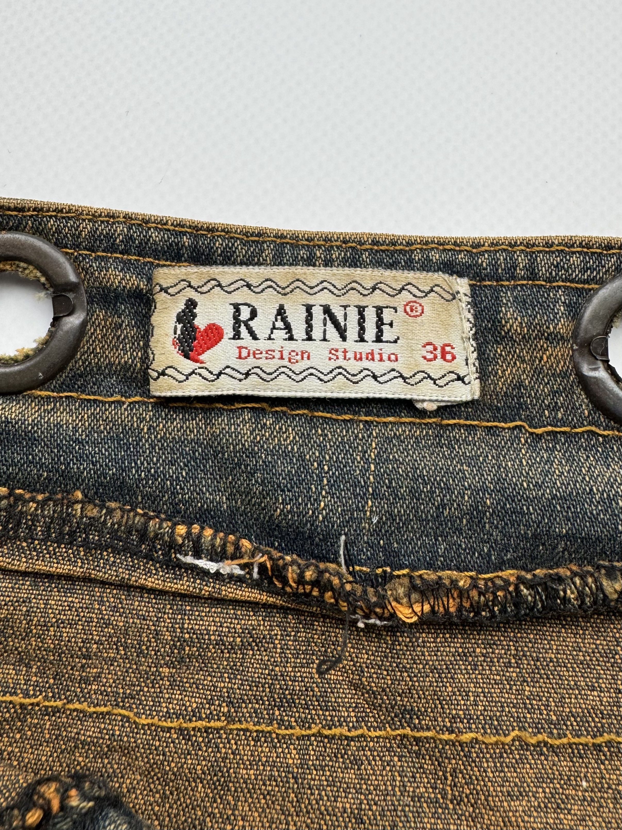 Vintage Vintage Faded Mini Skirt B163(V207)E2 Size 26" / US 2 / IT 38 - 6 Thumbnail