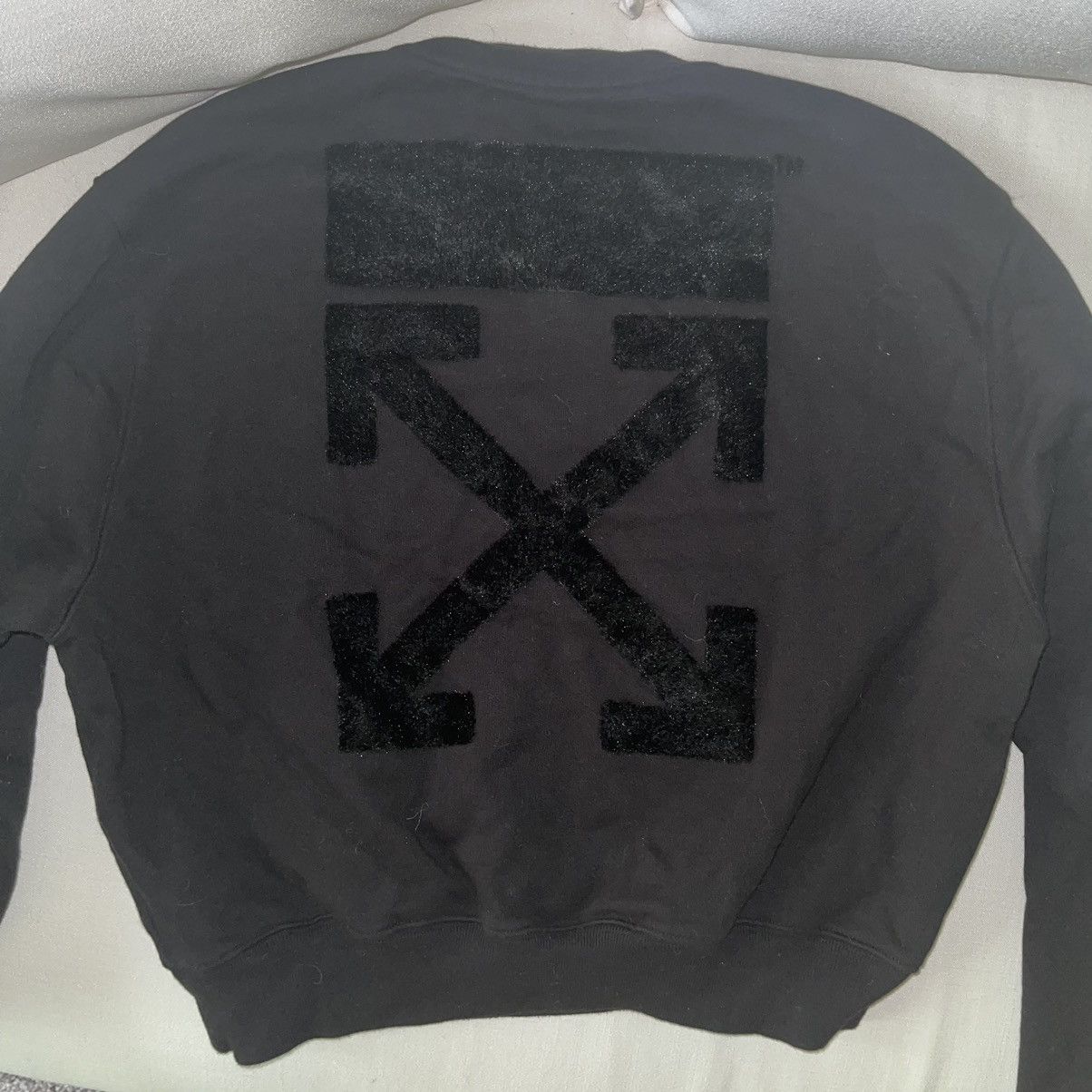 Off-White Off-White Virgil Black on Black Sweatshirt Size S / US 4 / IT 40 - 1 Thumbnail