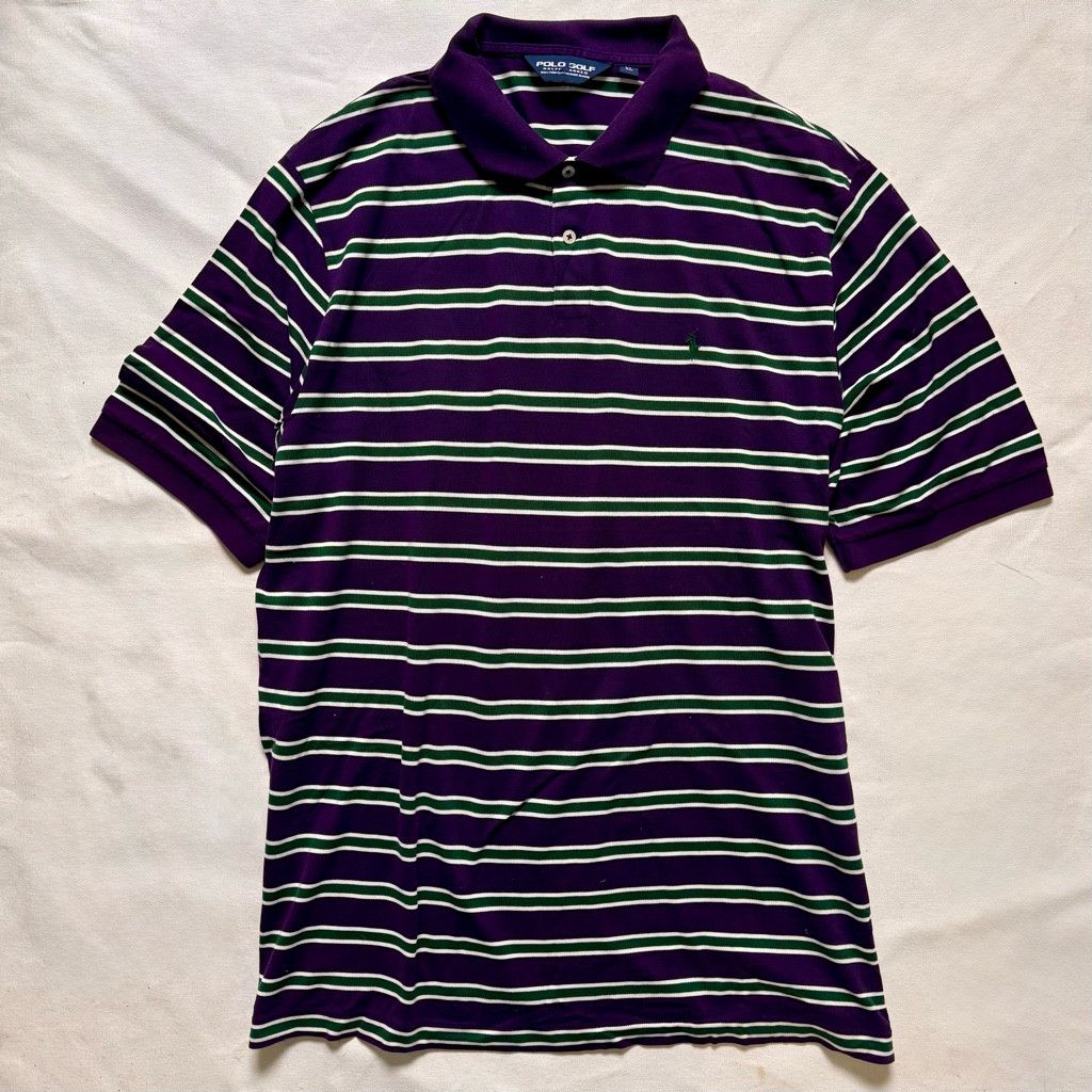 Polo Ralph Lauren Ralph Lauren Polo Golf Purple Stripes Shirt Size US XL / EU 56 / 4 - 1 Thumbnail